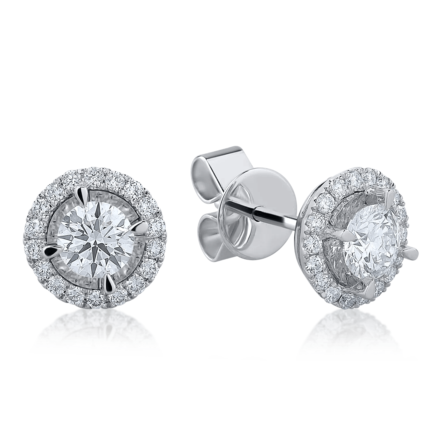 Cercei din aur alb cu diamante de 1.368ct – Teilor Cercei din aur alb cu diamante de 1.368ct – Teilor
