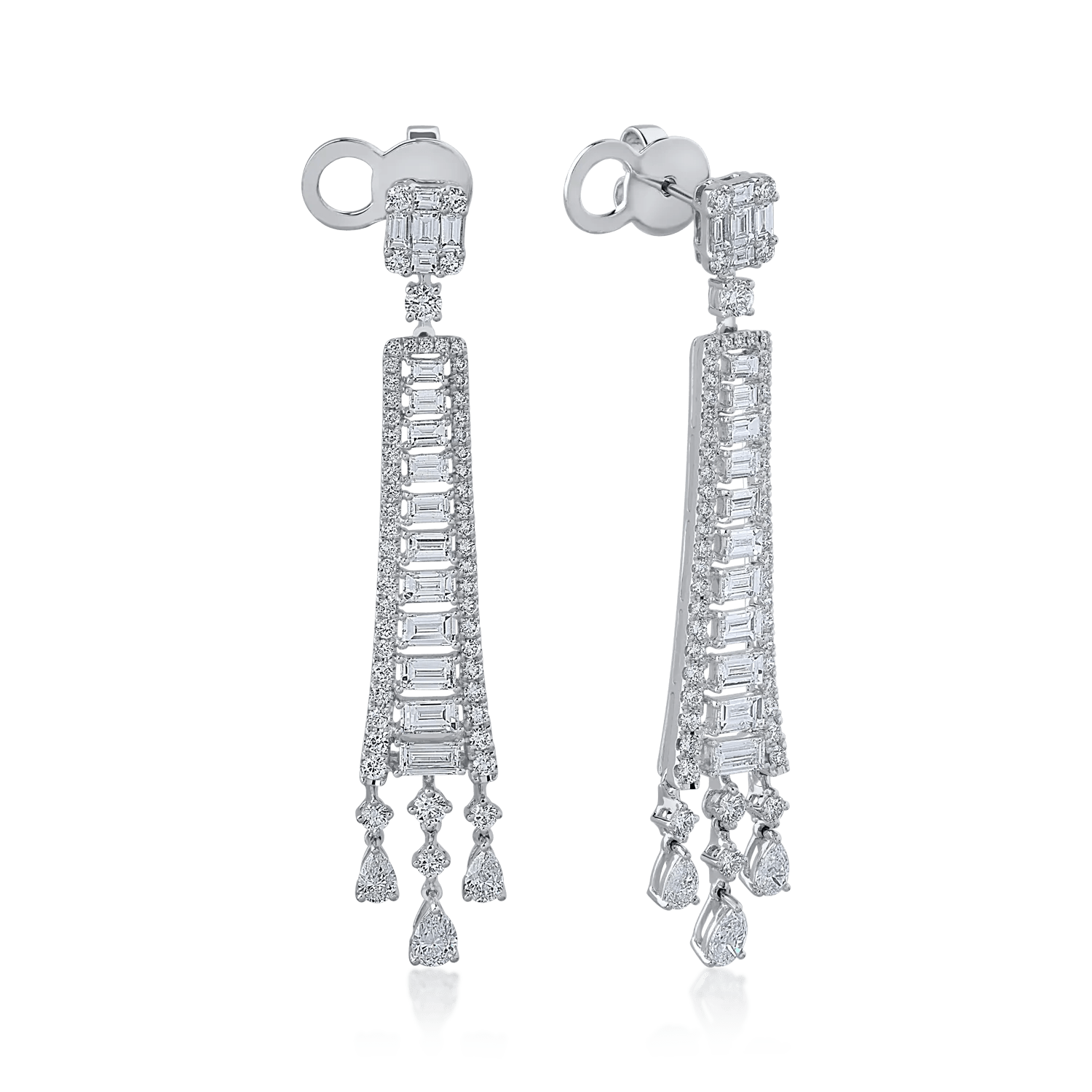 Cercei din aur alb cu diamante de 5.28ct Cercei din aur alb cu diamante de 5.28ct