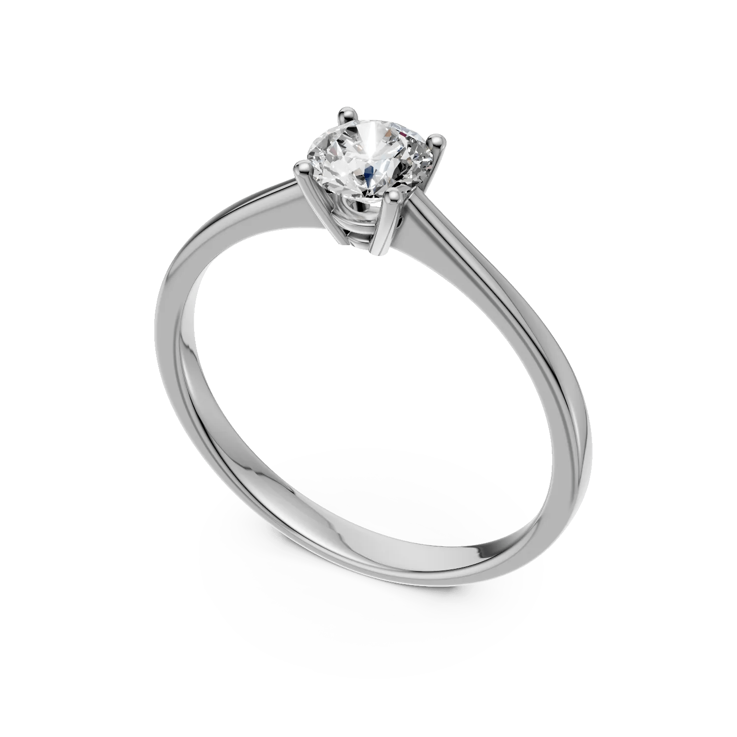 Inel aur alb cu diamant solitaire 0.5ct Inel aur alb cu diamant solitaire 0.5ct