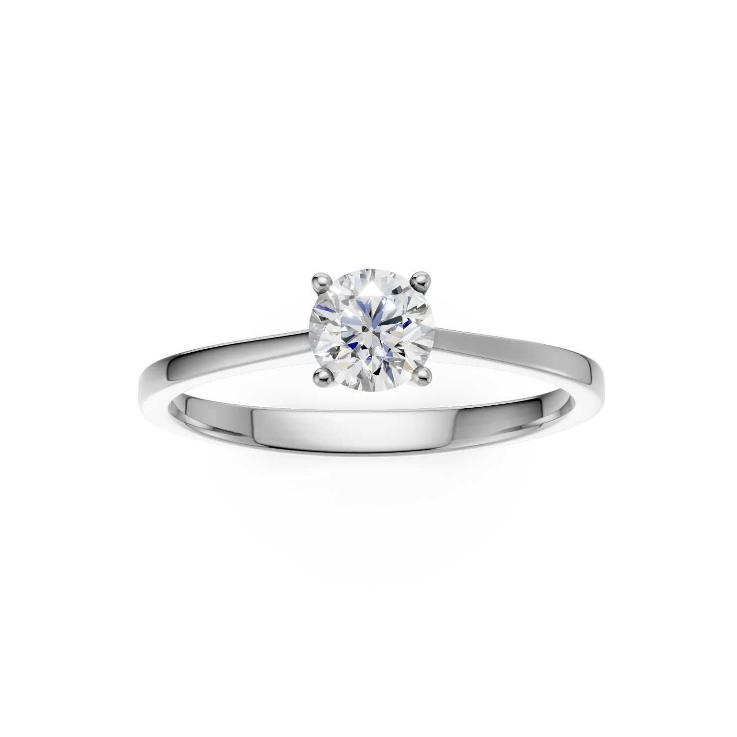 Inel aur alb cu diamant solitaire 0.5ct Inel aur alb cu diamant solitaire 0.5ct