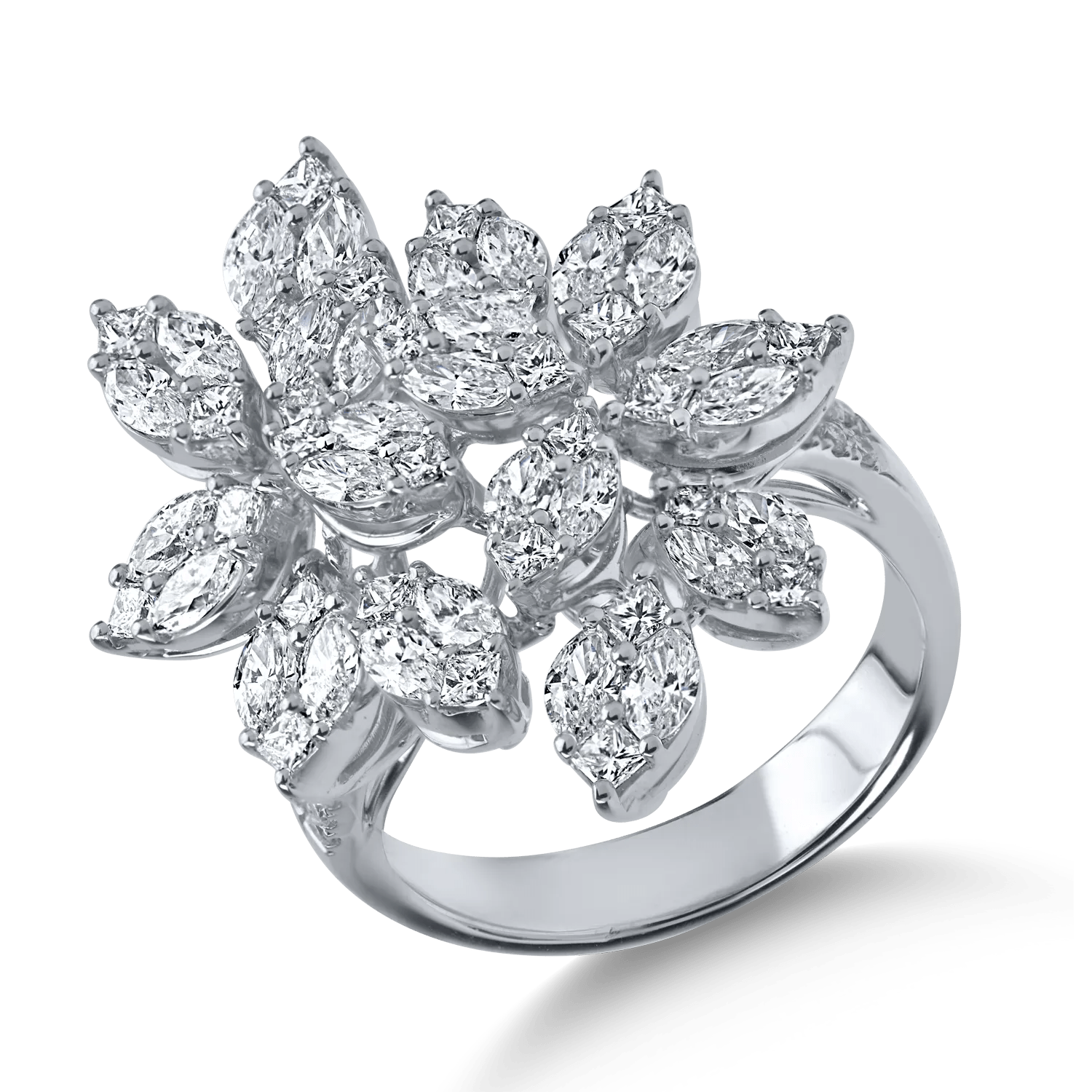 Inel din aur alb cu diamante de 2.6ct Inel din aur alb cu diamante de 2.6ct