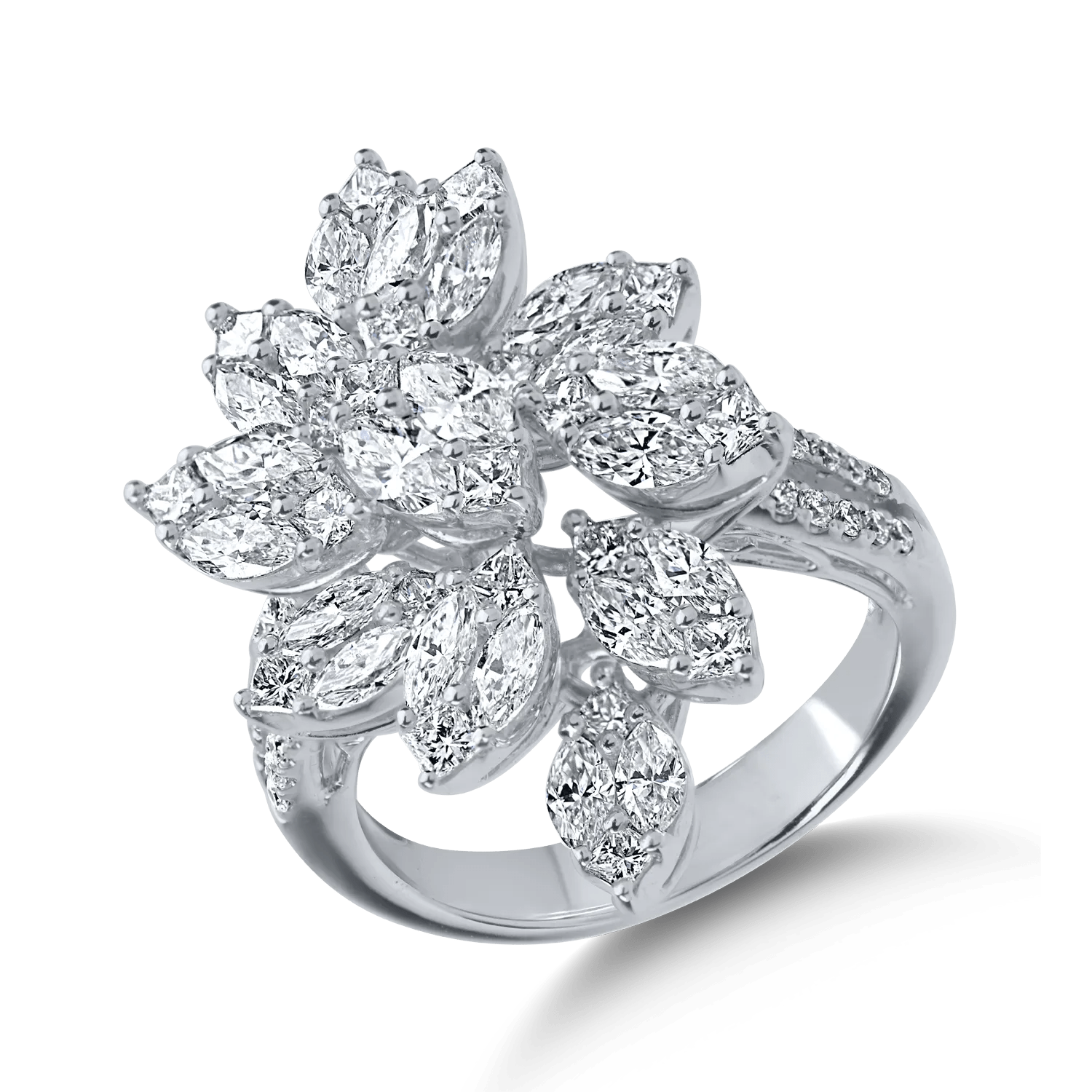 Inel din aur alb cu diamante de 2.3ct Inel din aur alb cu diamante de 2.3ct