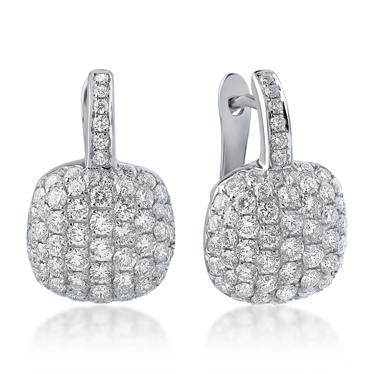 Cercei aur alb cu diamante 1.65ct Cercei aur alb cu diamante 1.65ct