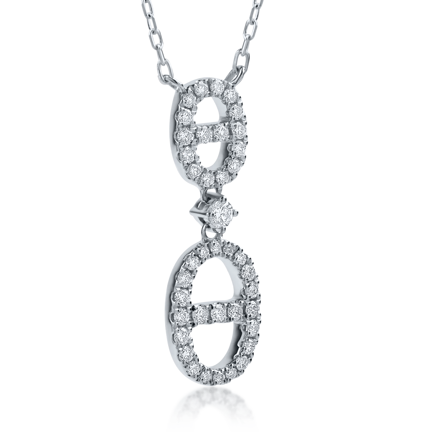 Lănțișor aur alb cu diamante 0.26ct Lănțișor aur alb cu diamante 0.26ct