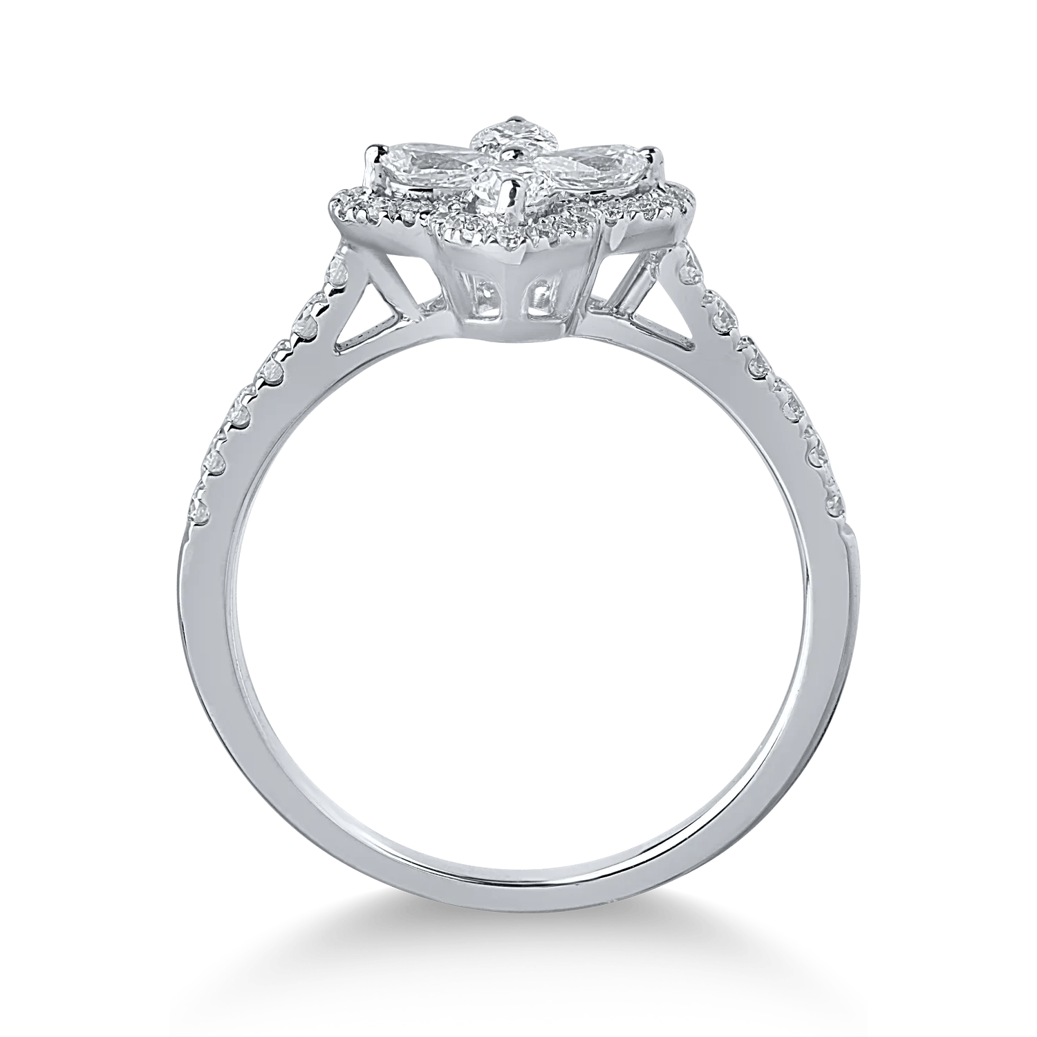 Inel din aur alb cu diamante de 0.71ct Inel din aur alb cu diamante de 0.71ct