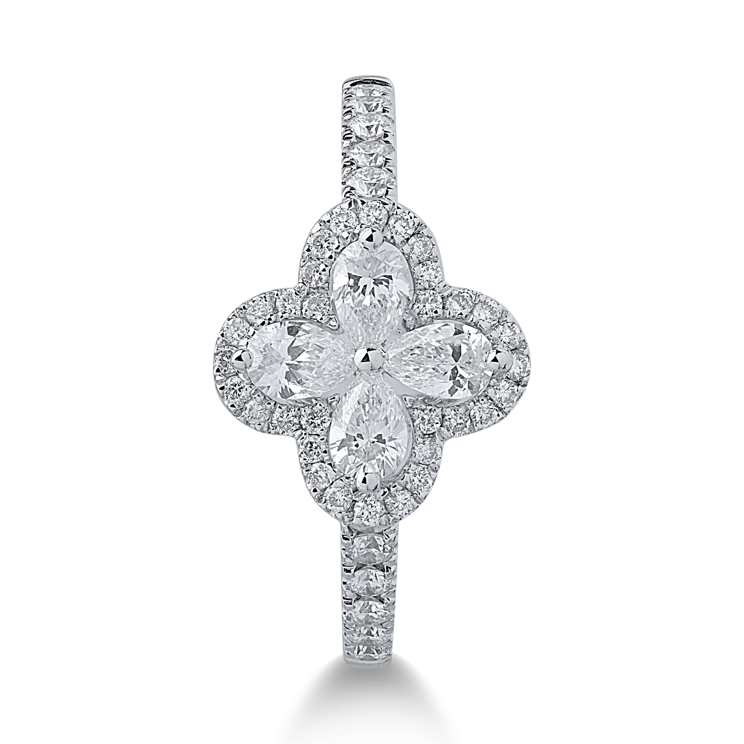 Inel din aur alb cu diamante de 0.71ct Inel din aur alb cu diamante de 0.71ct