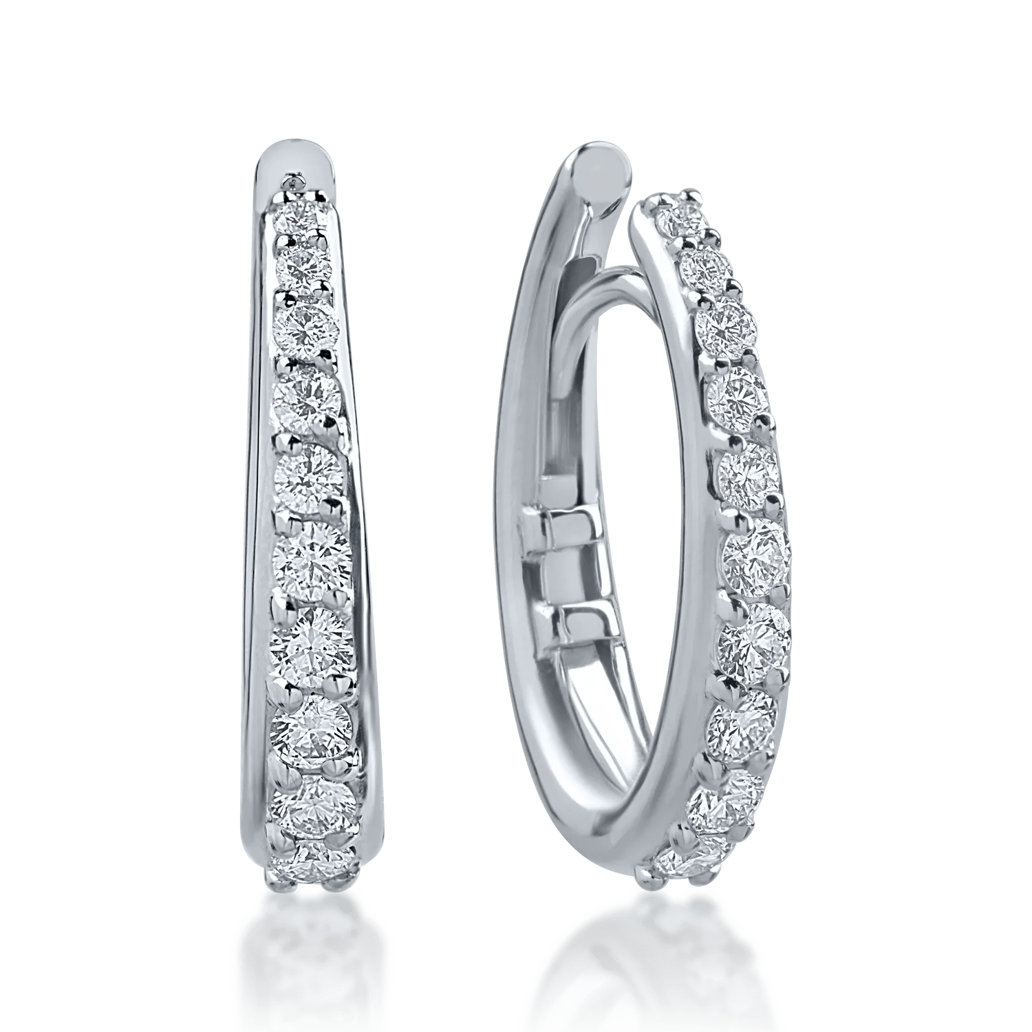 Cercei din aur alb cu diamante 0.46ct Cercei din aur alb cu diamante 0.46ct