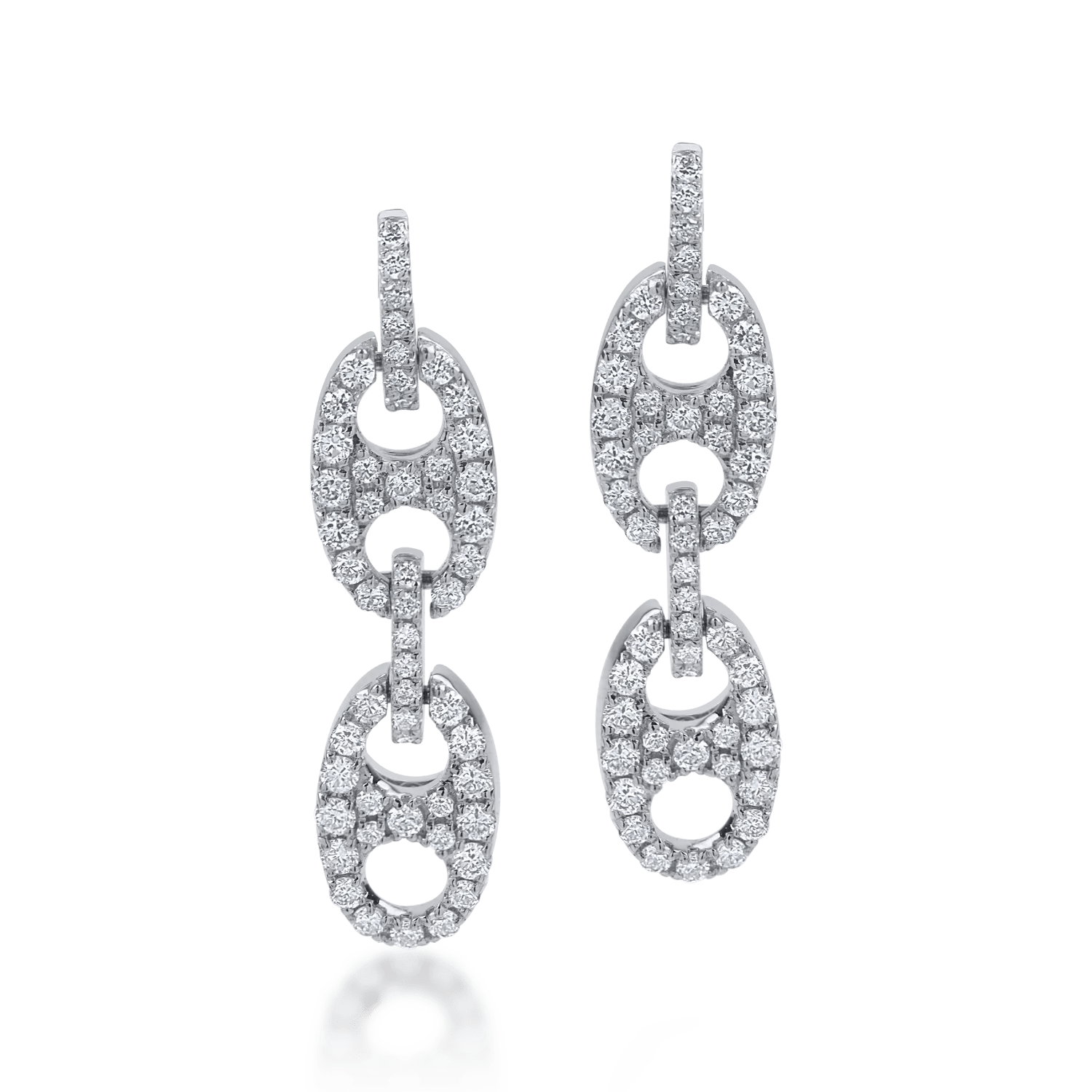 Cercei aur alb cu diamante 0.5ct Cercei aur alb cu diamante 0.5ct