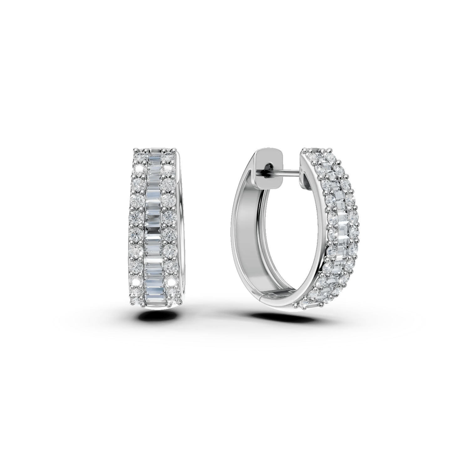 Cercei aur alb cu diamante 0.9ct Cercei aur alb cu diamante 0.9ct