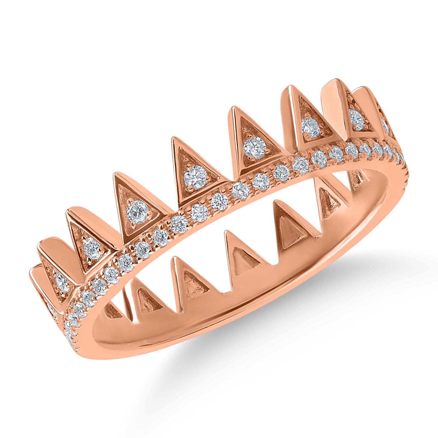 Inel din aur roz cu diamante de 0.19ct Inel din aur roz cu diamante de 0.19ct