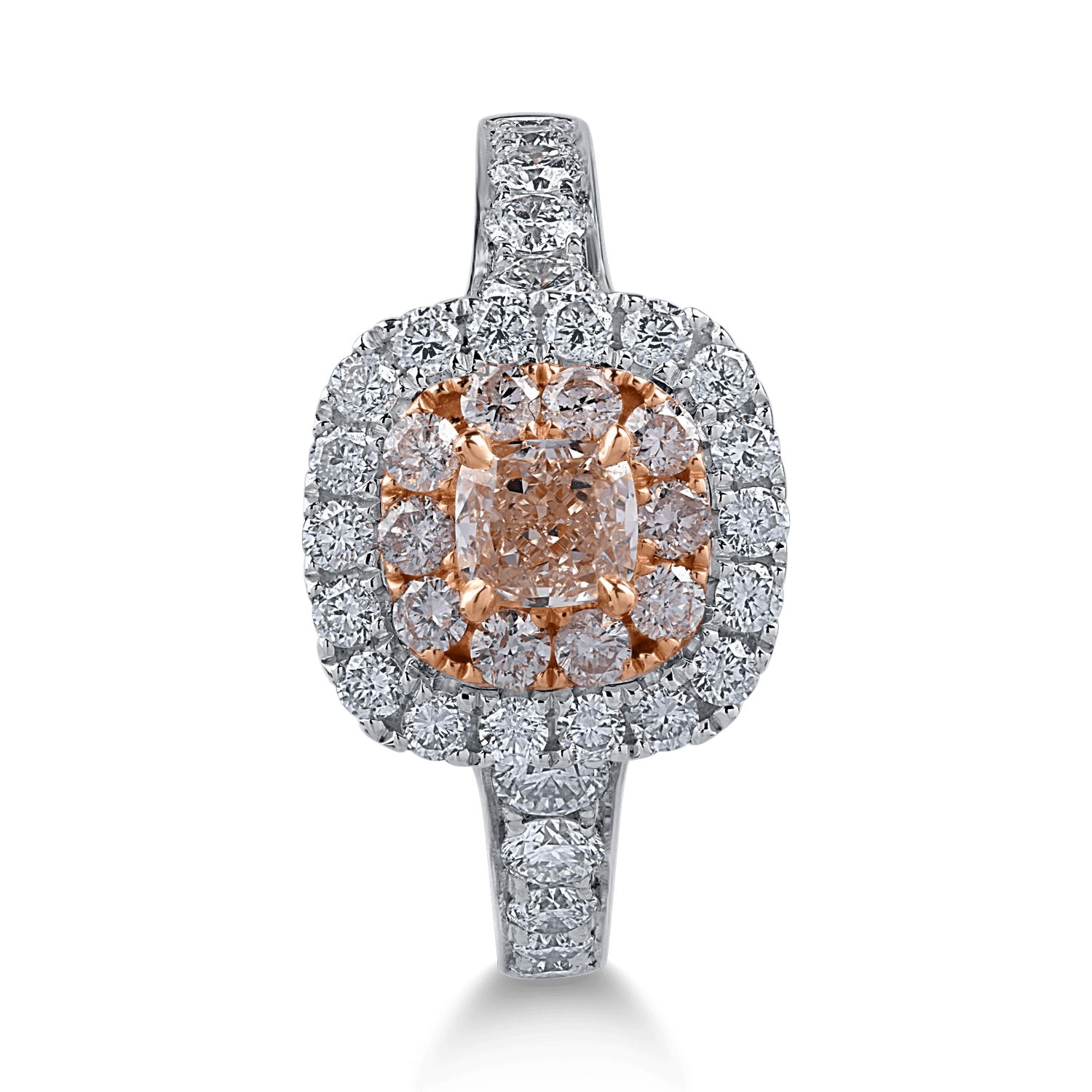 Inel din aur alb-roz cu diamante | bijuterii teilor Inel din aur alb-roz cu diamante | bijuterii teilor