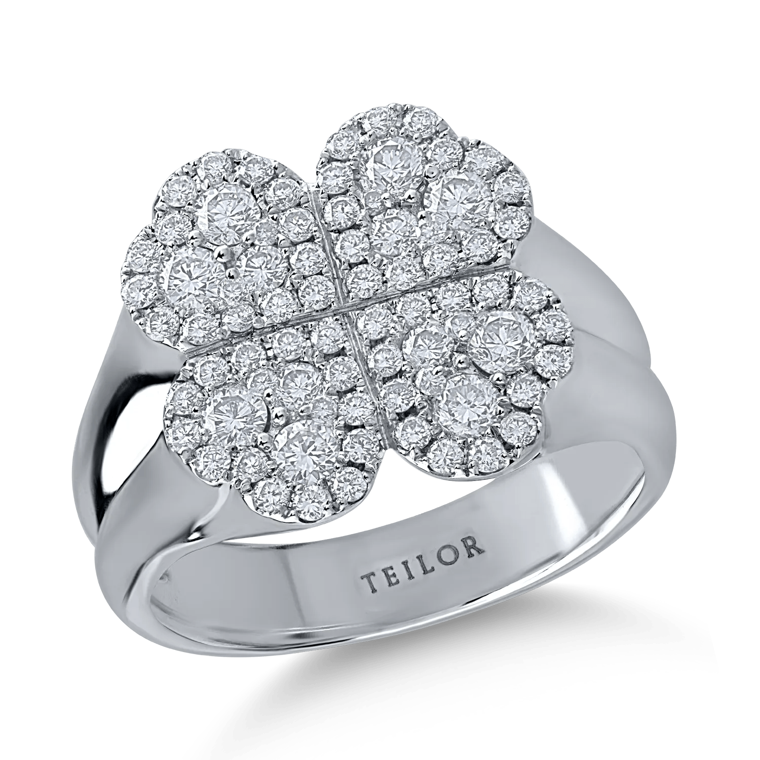 Inel aur alb cu diamante 0.91ct Inel aur alb cu diamante 0.91ct