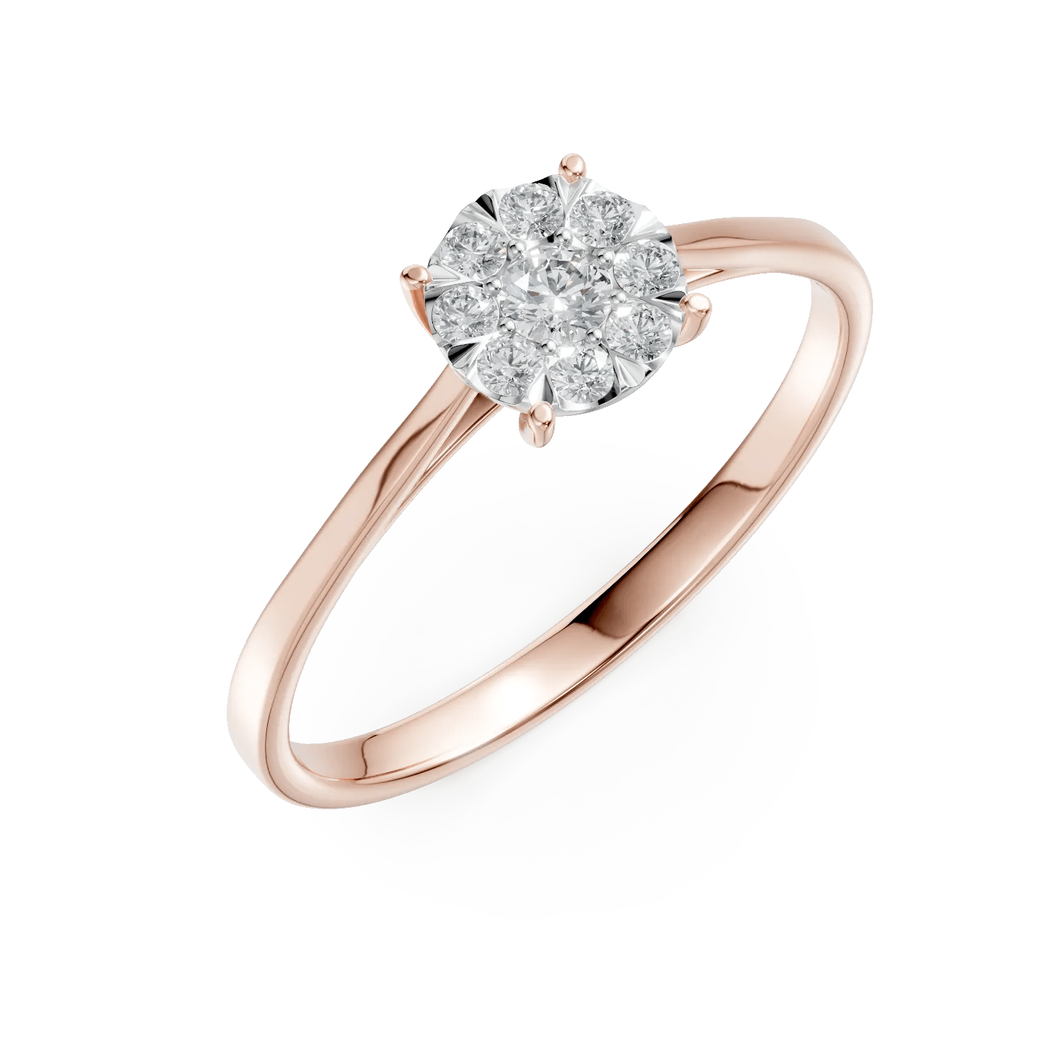 Inel de logodnă din aur roz cu diamante 0.253ct Inel de logodnă din aur roz cu diamante 0.253ct