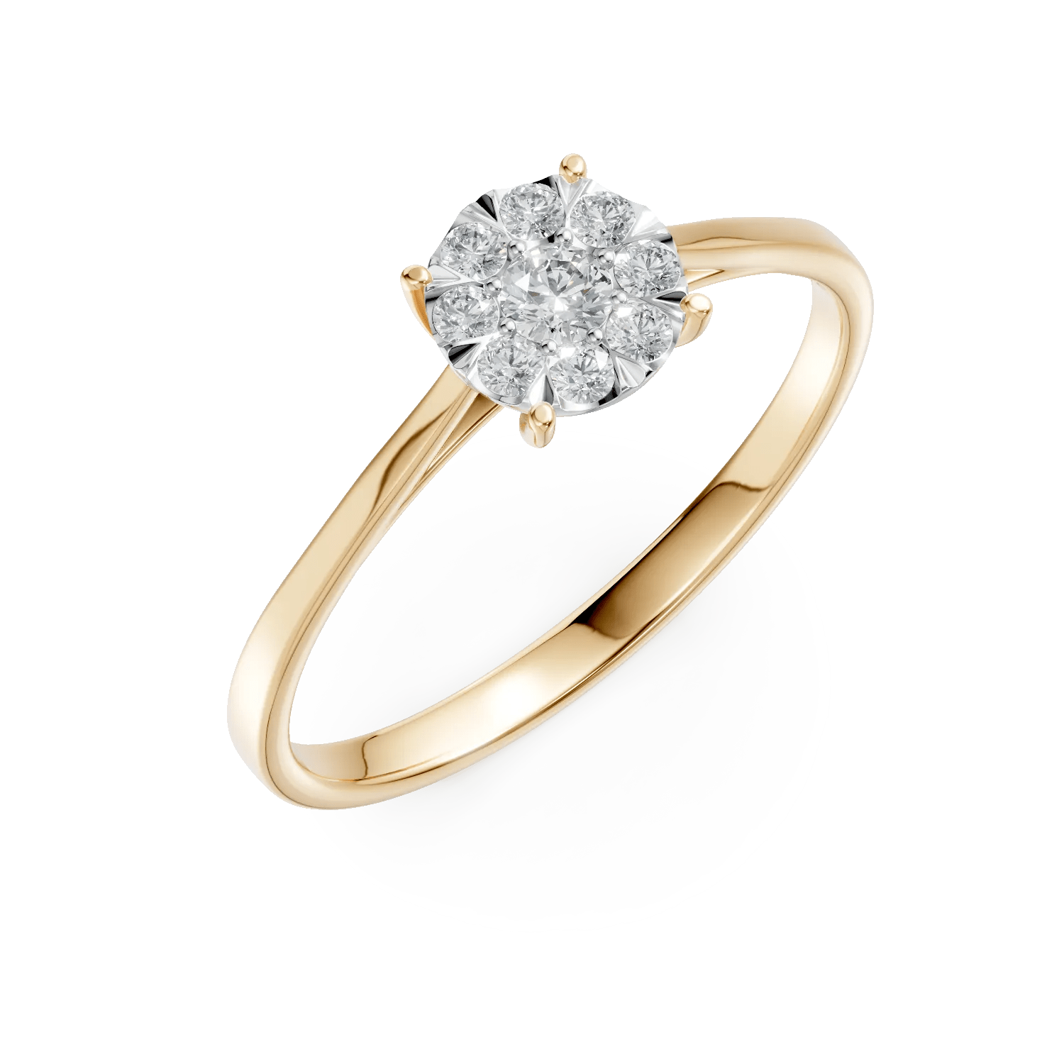 Inel din aur galben cu diamante de 0.20ct Inel din aur galben cu diamante de 0.20ct