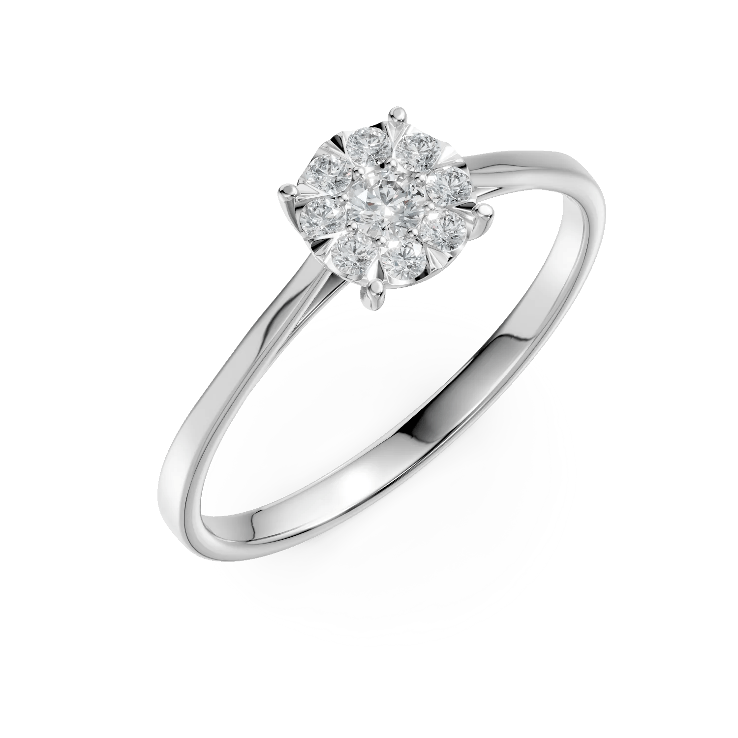 Inel de logodnă din aur alb cu diamante de 0.25ct Inel de logodnă din aur alb cu diamante de 0.25ct