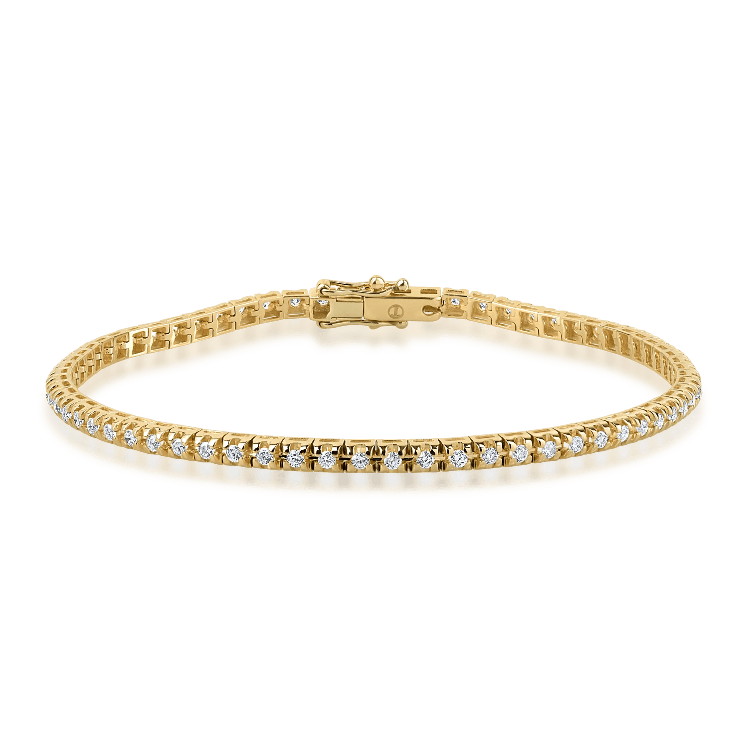 Brățară tennis din aur galben cu diamante de 1.3ct Brățară tennis din aur galben cu diamante de 1.3ct