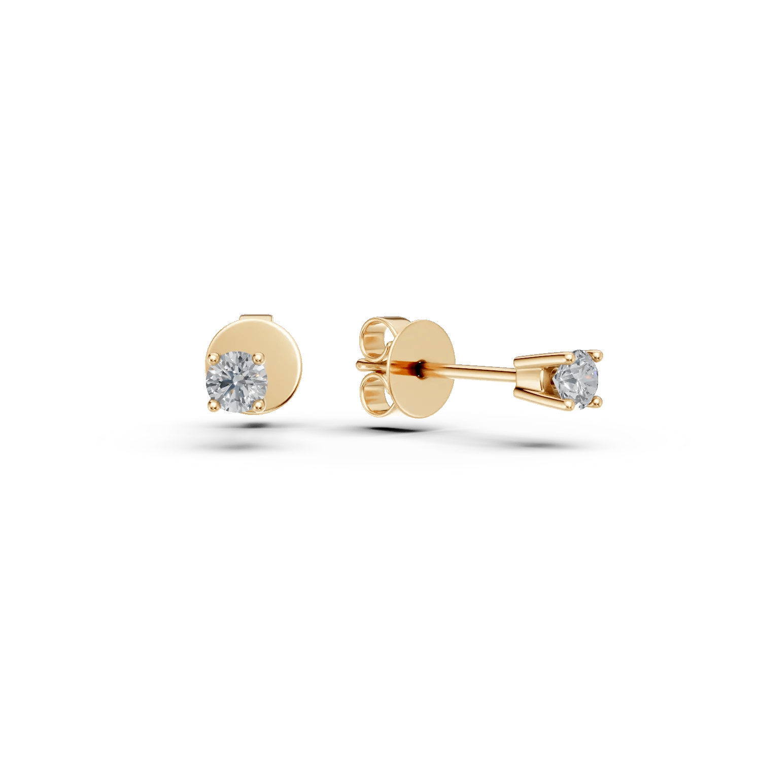 Cercei din aur galben cu diamante 0.2ct Cercei din aur galben cu diamante 0.2ct
