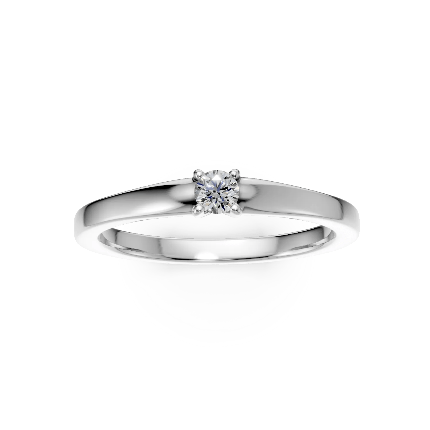 Inel logodnă aur alb cu diamant 0.095ct Inel logodnă aur alb cu diamant 0.095ct