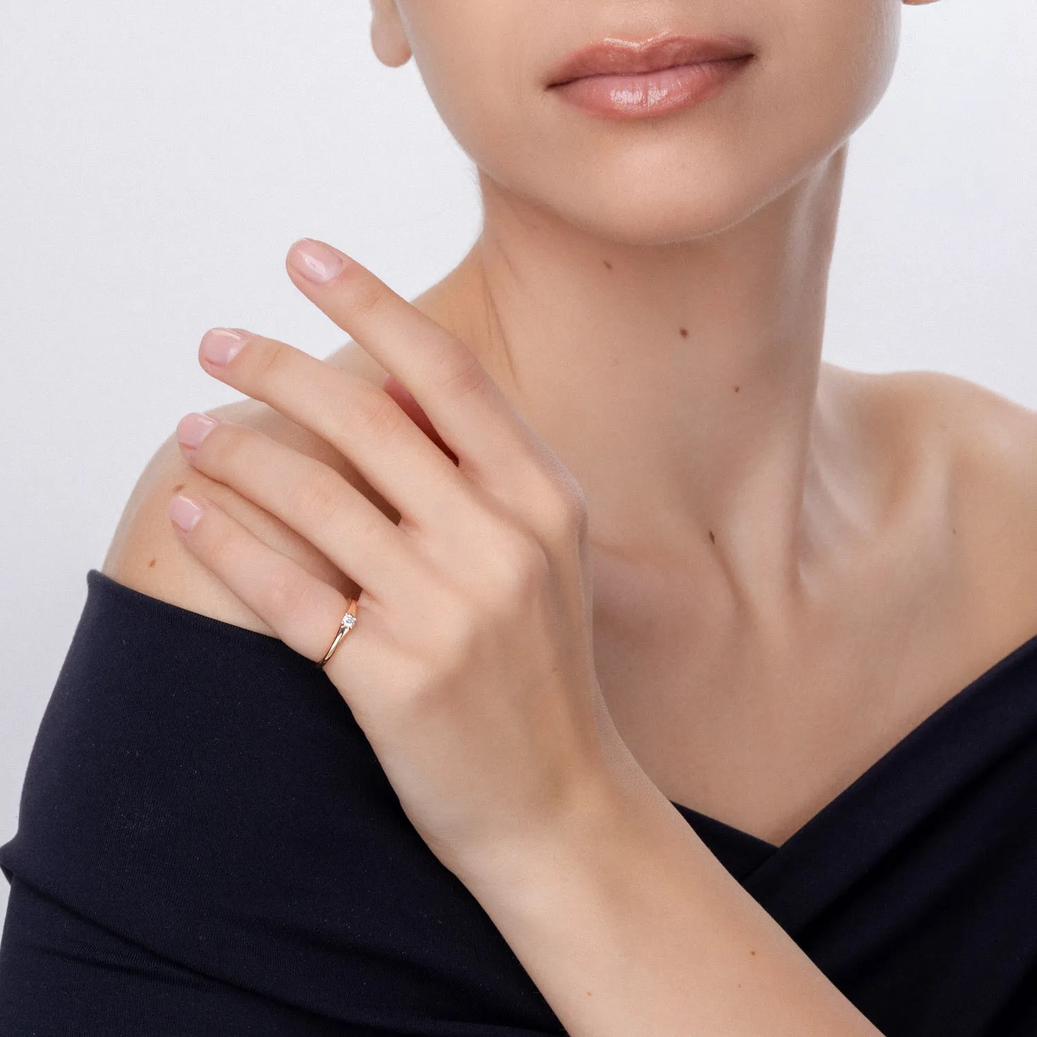 Inel de logodnă din aur roz cu diamant – Teilor Inel de logodnă din aur roz cu diamant – Teilor