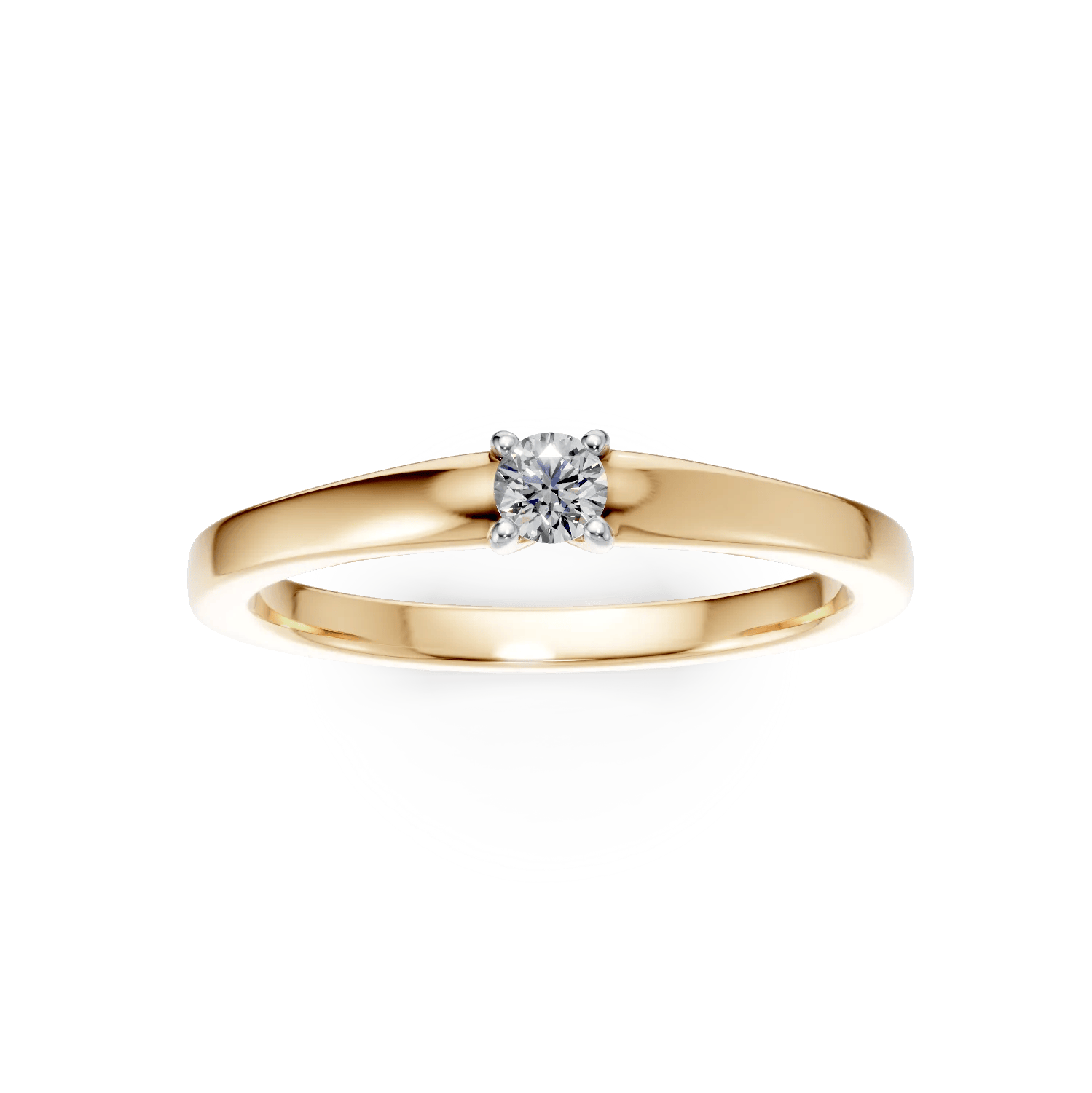 Inel de logodnă din aur galben cu diamant – Teilor Inel de logodnă din aur galben cu diamant – Teilor
