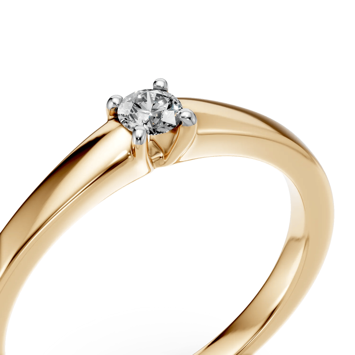 Inel de logodnă din aur galben cu diamant – Teilor Inel de logodnă din aur galben cu diamant - Teilor
