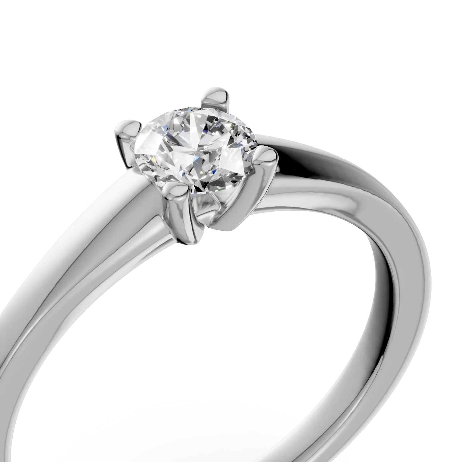 Inel aur alb cu diamant 0.2ct – love stories Inel aur alb cu diamant 0.2ct – love stories