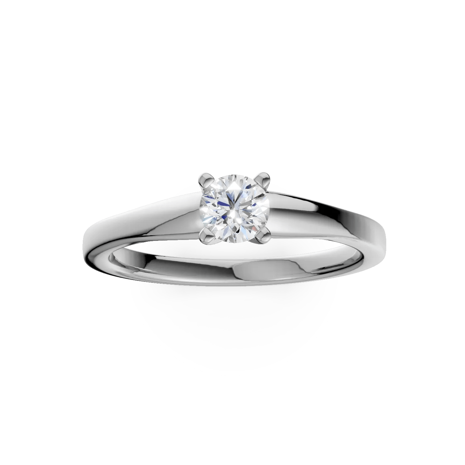 Inel aur alb cu diamant 0.2ct – love stories Inel aur alb cu diamant 0.2ct – love stories