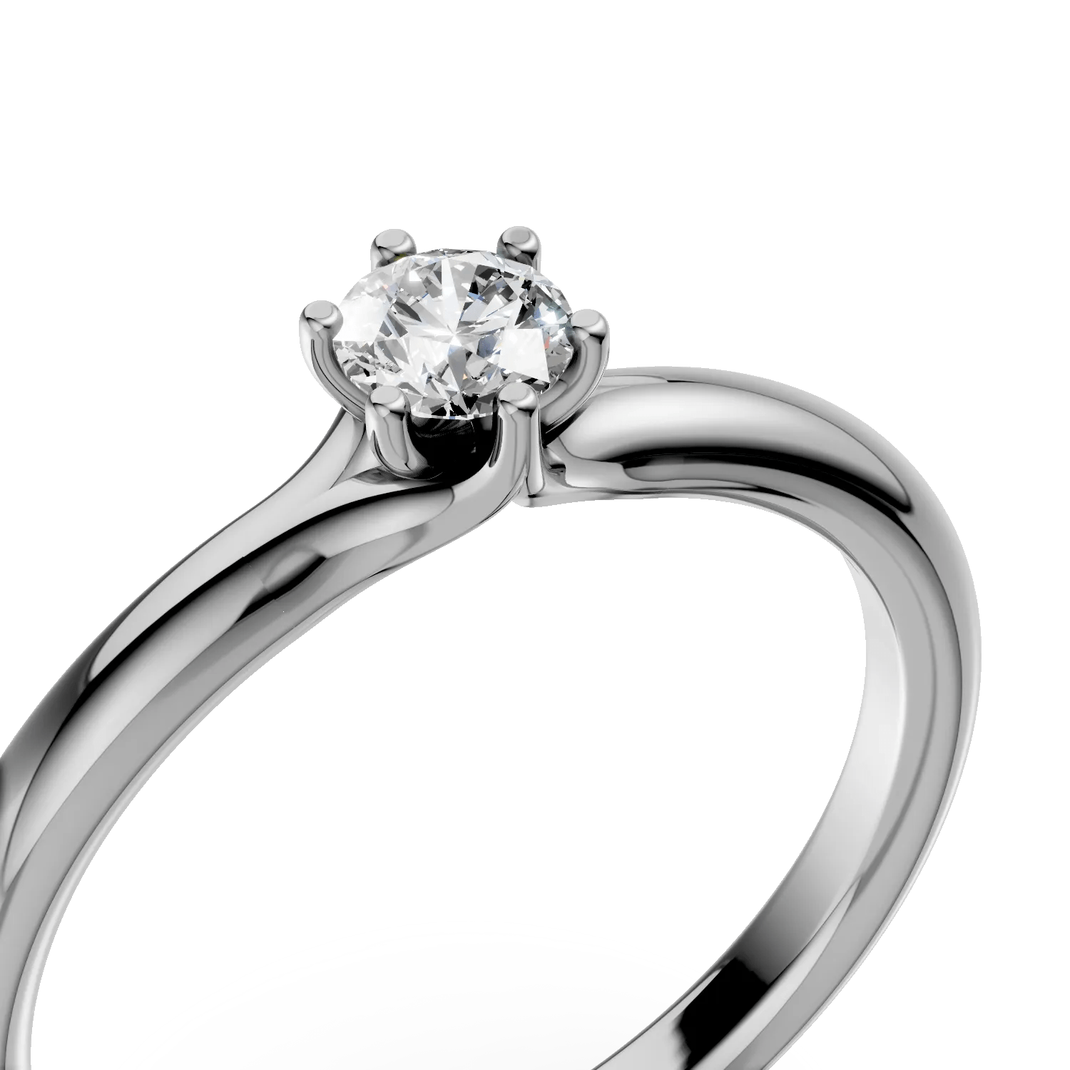 Inel aur alb cu diamant 0.2ct – love stories Inel aur alb cu diamant 0.2ct – love stories