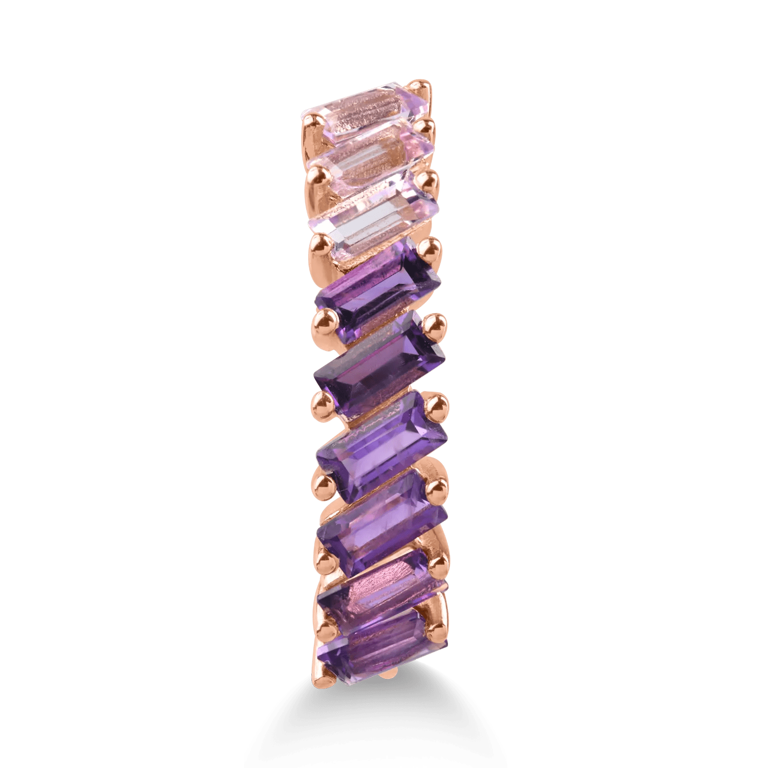 Inel din aur roz cu ametiste de 0.9ct Inel din aur roz cu ametiste de 0.9ct