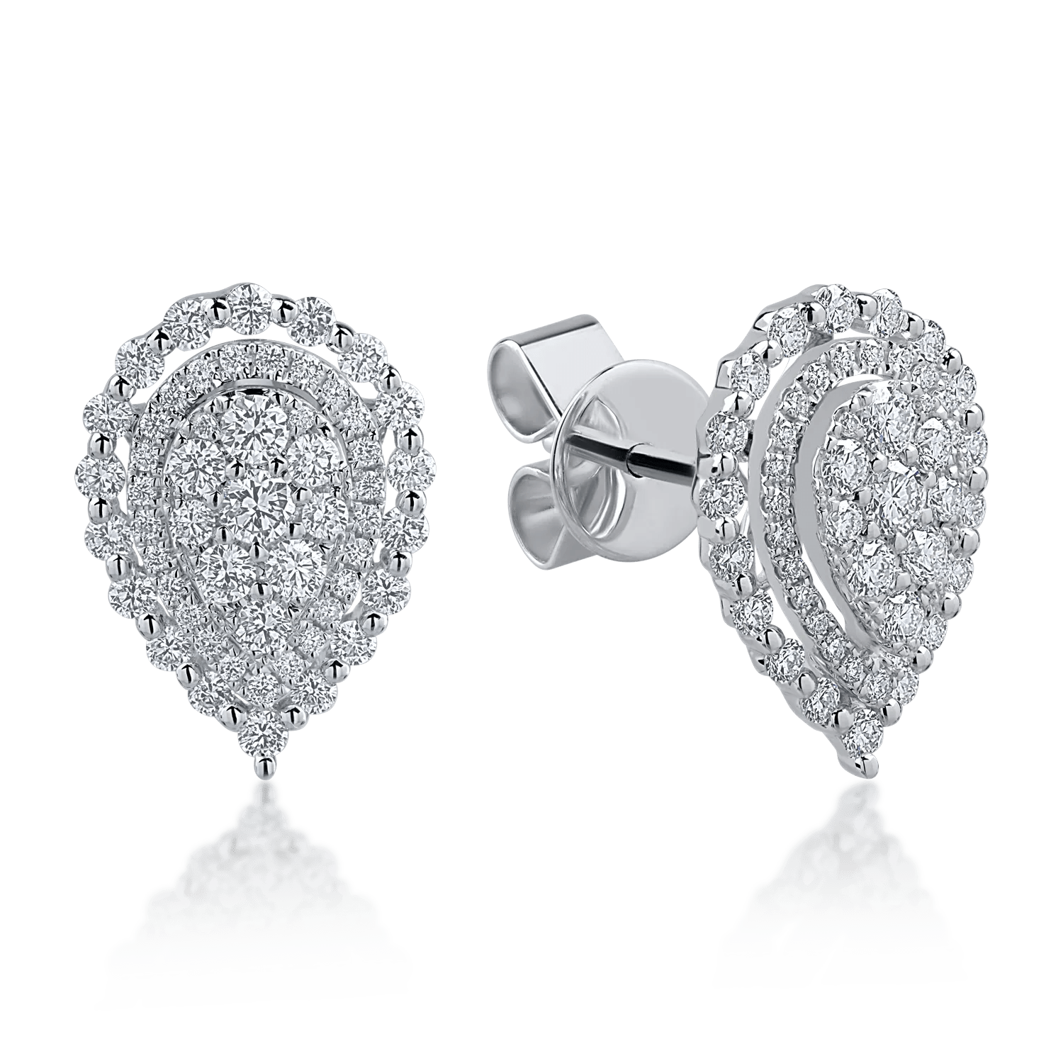 Cercei din aur alb cu diamante 0.86ct Cercei din aur alb cu diamante 0.86ct