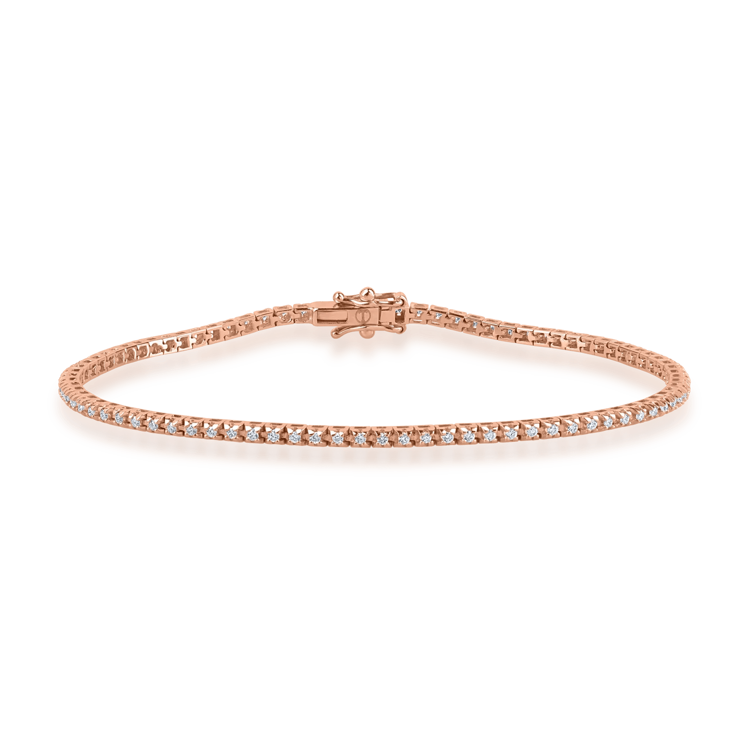 Brățară tennis din aur roz cu diamante de 0.45ct Brățară tennis din aur roz cu diamante de 0.45ct