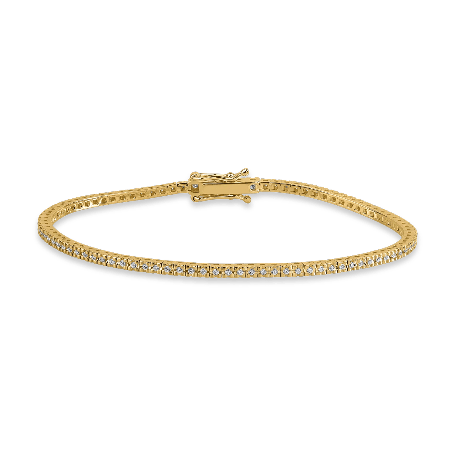 Brățară tennis din aur galben cu diamante de 0.51ct Brățară tennis din aur galben cu diamante de 0.51ct
