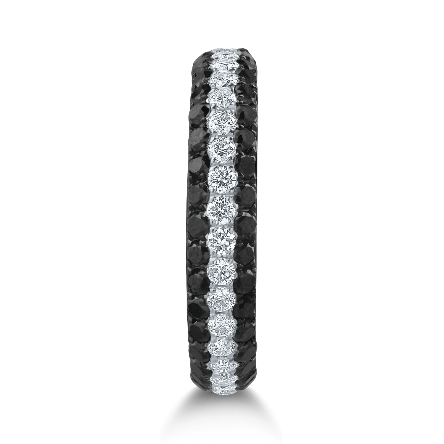 Inel semi eternity din aur alb cu diamante Inel semi eternity din aur alb cu diamante
