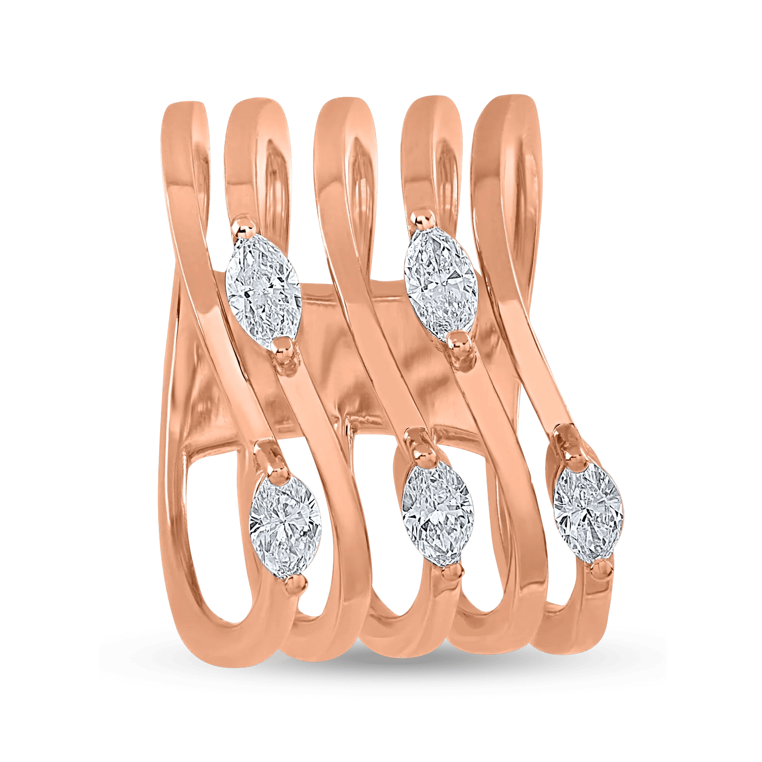 Inel aur roz cu diamante 0.62ct Inel aur roz cu diamante 0.62ct