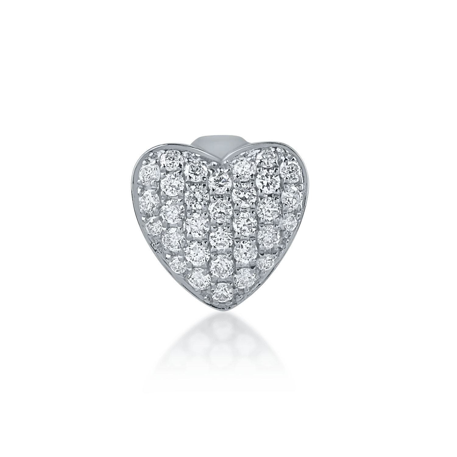 Pandantiv inimă din aur alb cu diamante de 0.2ct Pandantiv inimă din aur alb cu diamante de 0.2ct