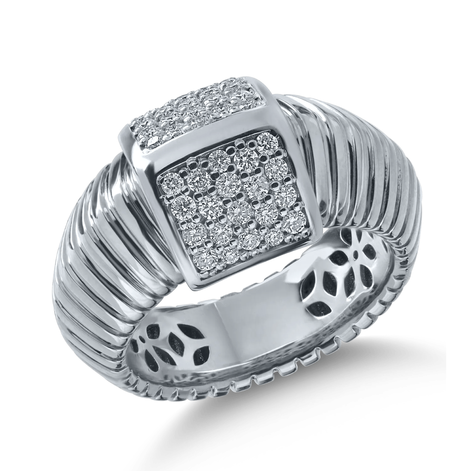Inel cu diamante de 0.44ct din aur alb Inel cu diamante de 0.44ct din aur alb