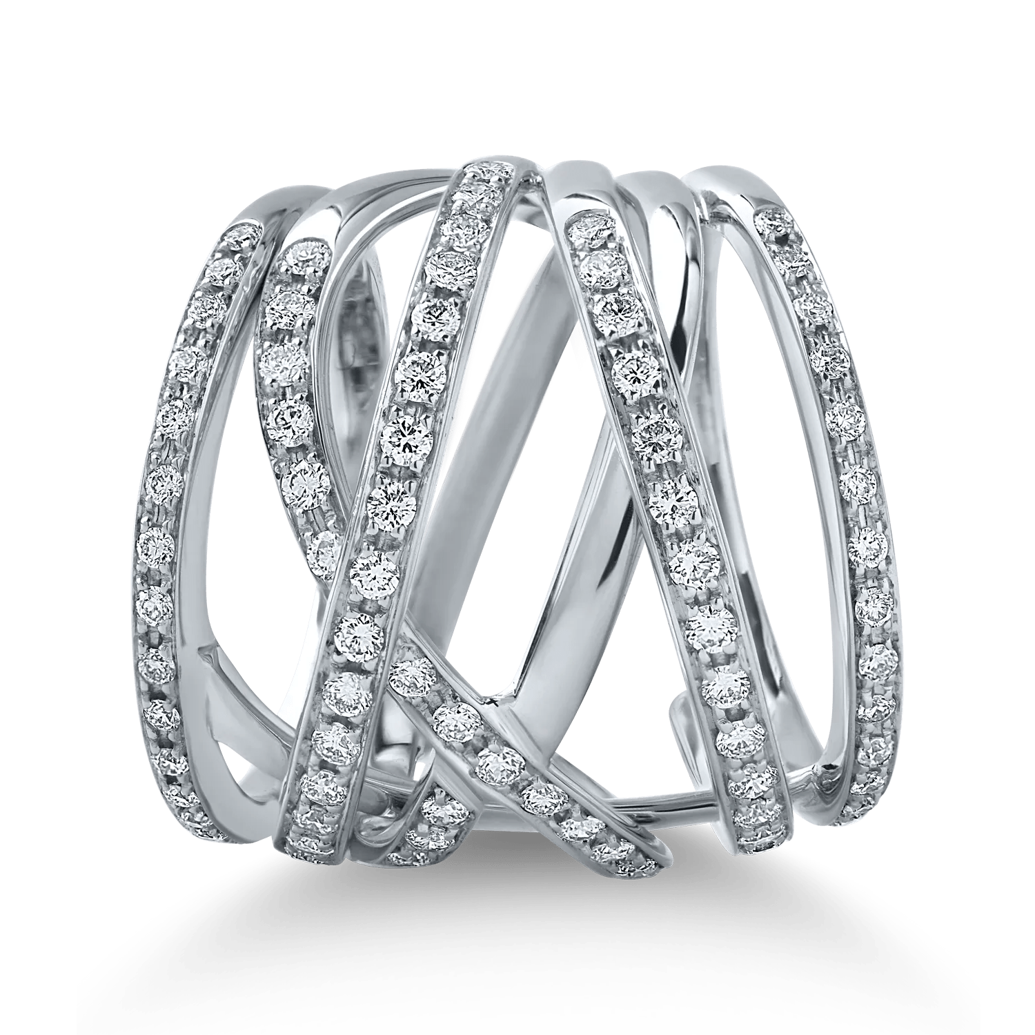 Inel de aur alb cu diamante de 1ct – eleganță Inel de aur alb cu diamante de 1ct - eleganță