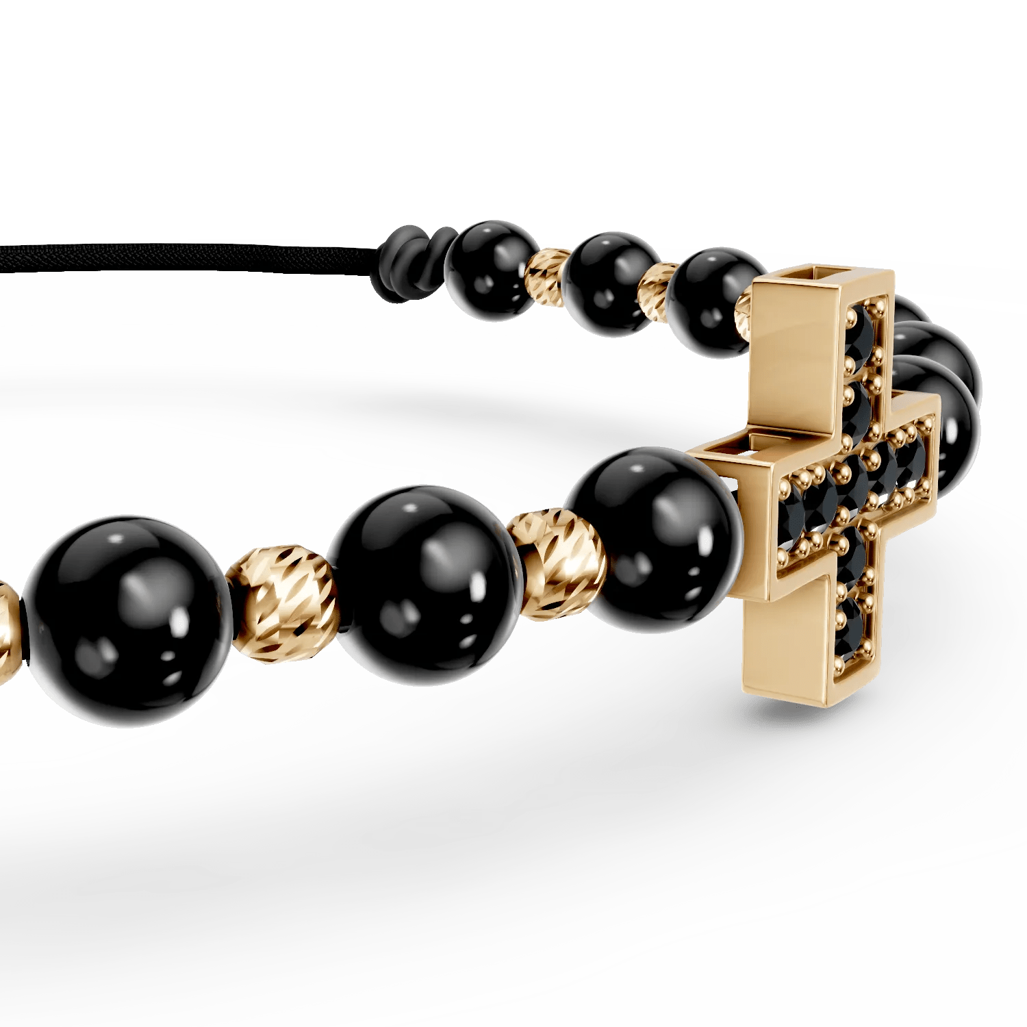 Brățară din aur galben cu zirconii negre | biju Brățară din aur galben cu zirconii negre | biju