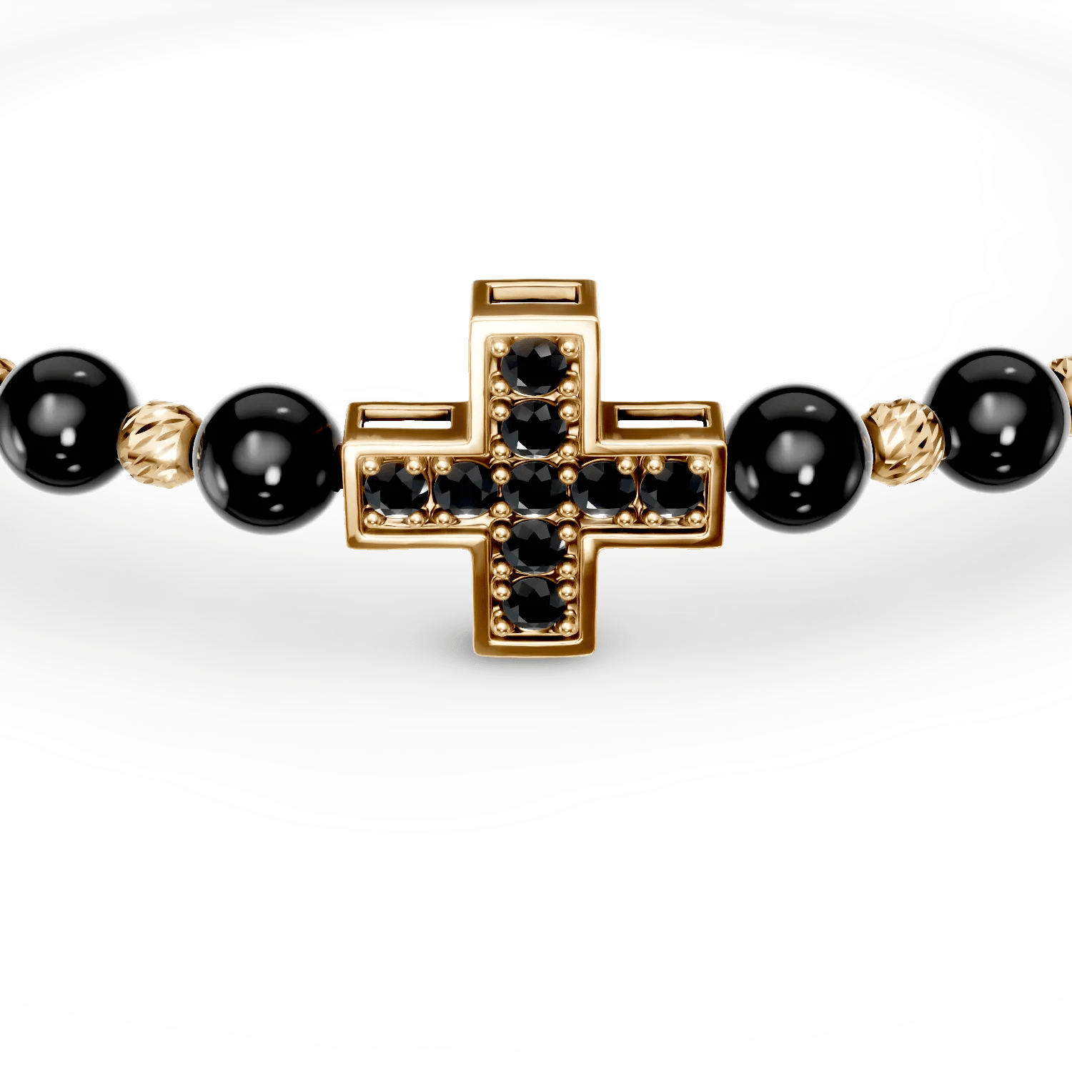 Brățară din aur galben cu zirconii negre | biju Brățară din aur galben cu zirconii negre | biju