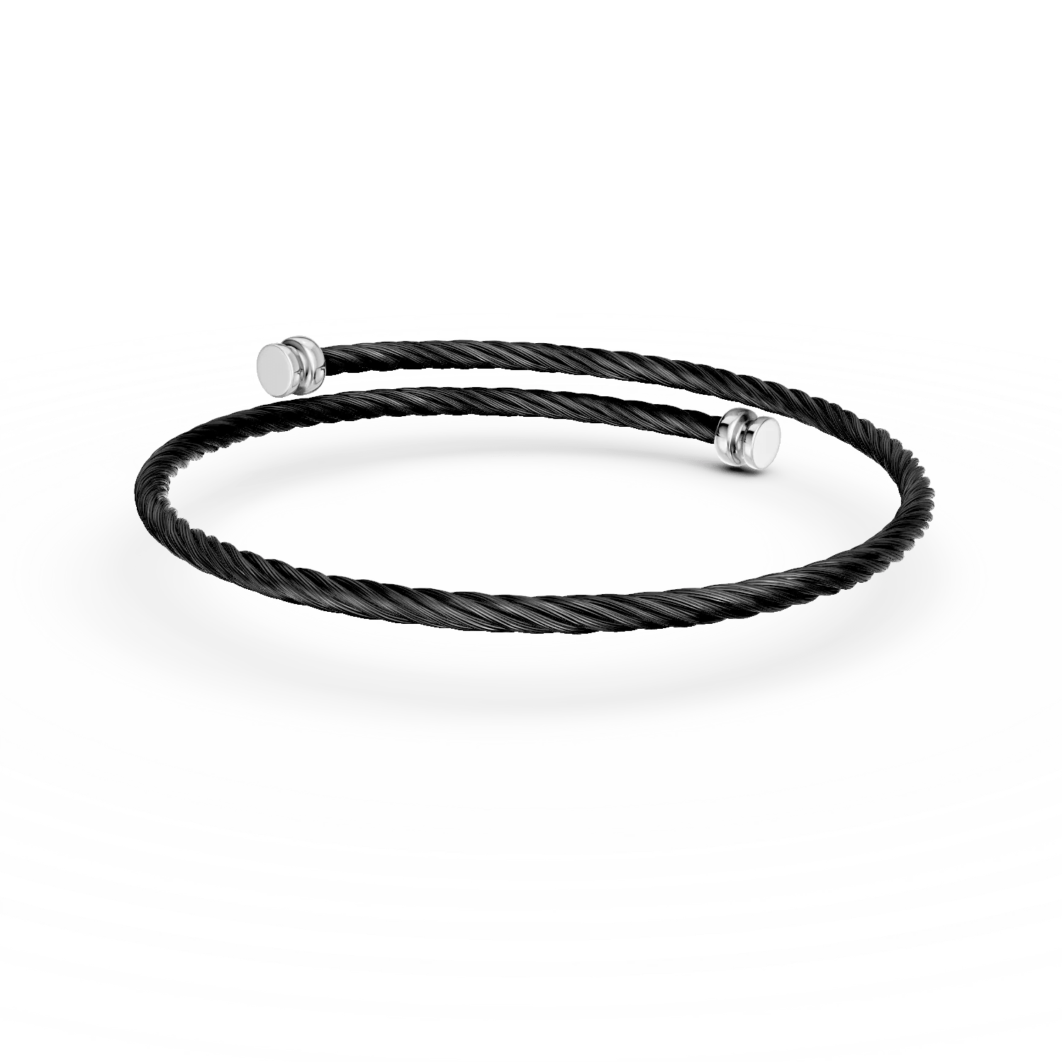 Brățară din oțel și aur alb pentru bărbați Brățară din oțel și aur alb pentru bărbați