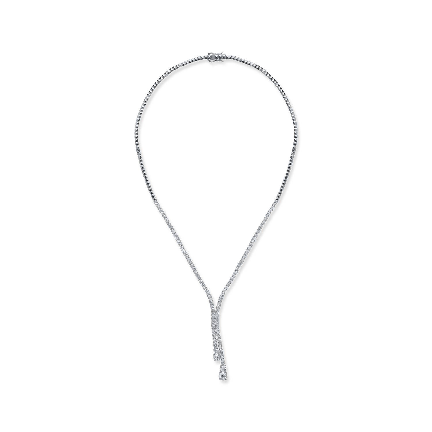 Colier tennis din aur alb cu diamante de 4.62ct Colier tennis din aur alb cu diamante de 4.62ct