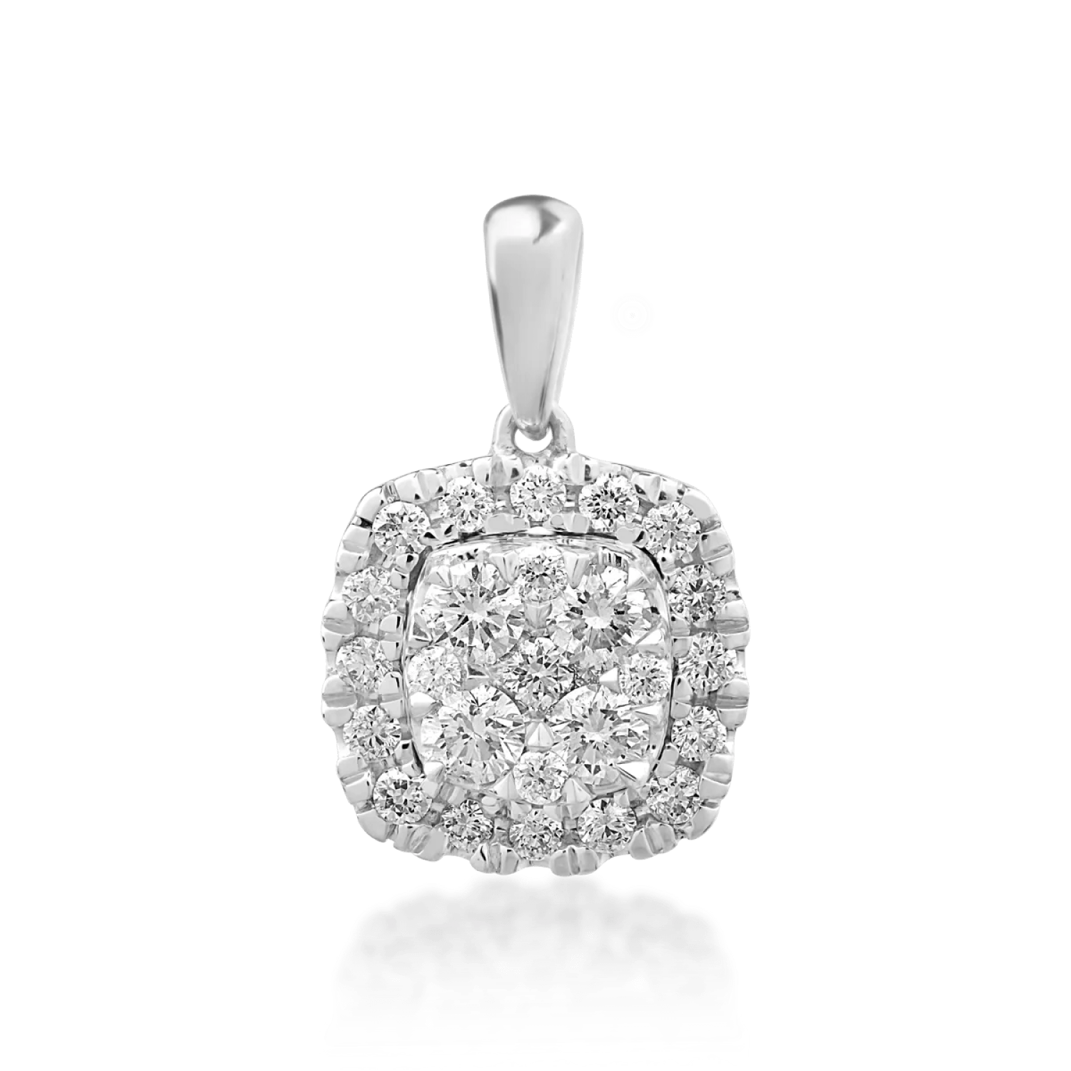 Pandantiv din aur alb cu diamante de 0.3ct Pandantiv din aur alb cu diamante de 0.3ct