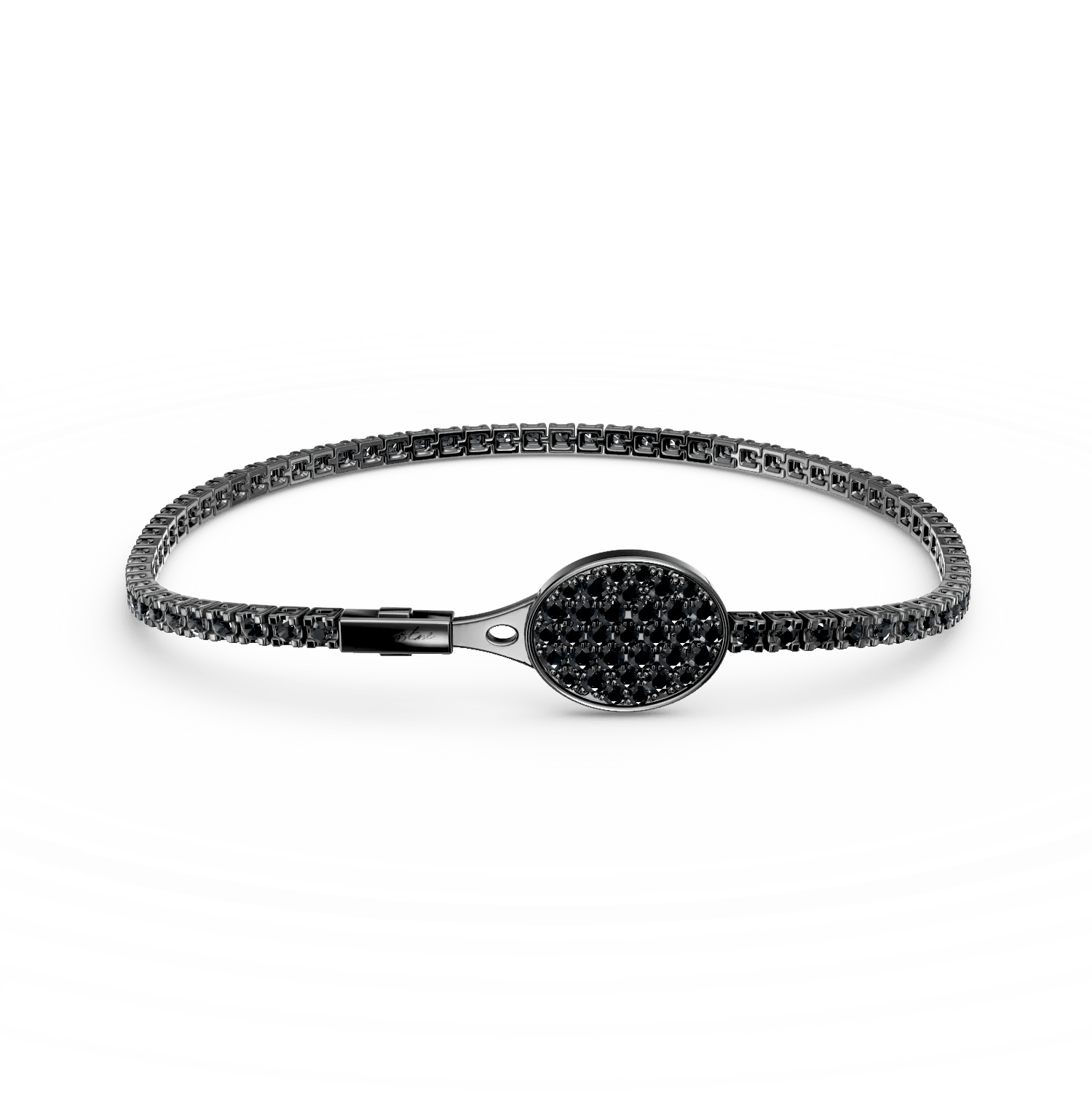 Brățară tennis heritage cu safire negre de 1.8ct Brățară tennis heritage cu safire negre de 1.8ct