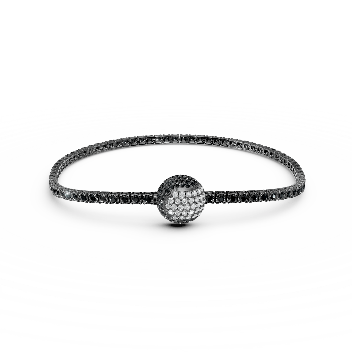Brățară tennis victory cu diamante negre și incolore de 2.1ct Brățară tennis victory cu diamante negre și incolore de 2.1ct