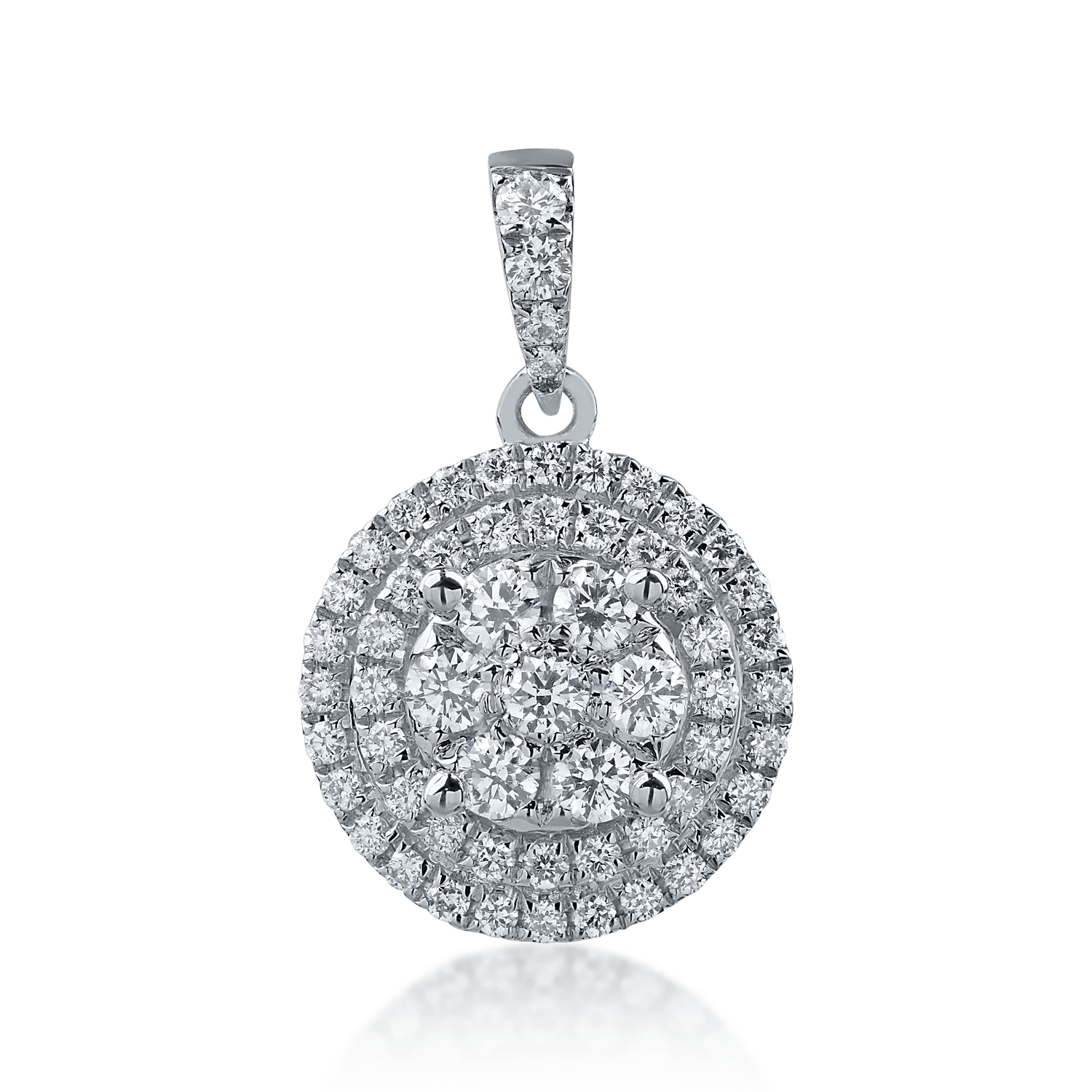 Pandantiv din aur alb cu diamante de 0.37ct Pandantiv din aur alb cu diamante de 0.37ct