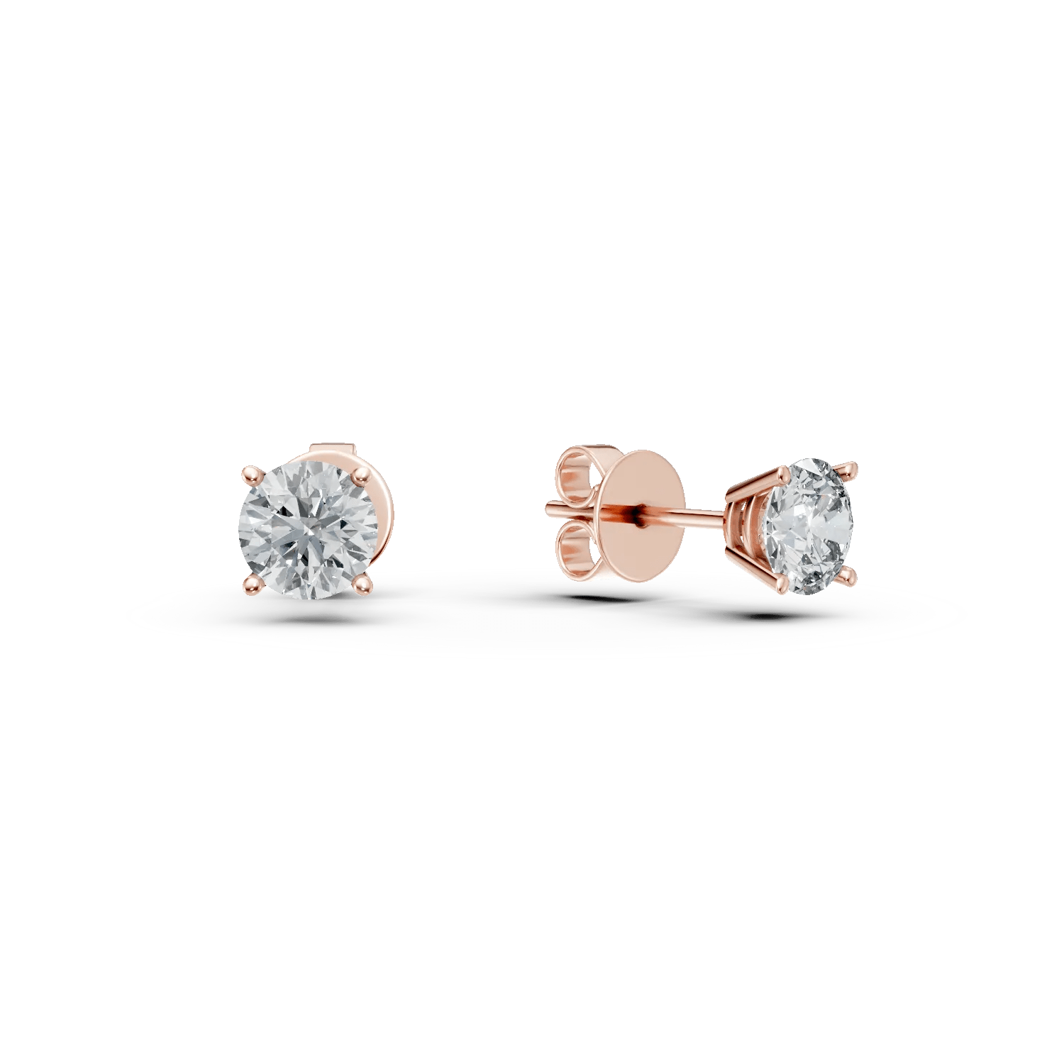 Cercei aur roz cu diamante 1.01ct Cercei aur roz cu diamante 1.01ct