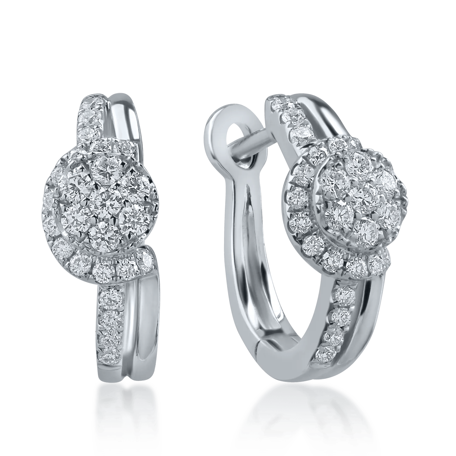Cercei din aur alb cu diamante de 0.3ct – Teilor Cercei din aur alb cu diamante de 0.3ct – Teilor