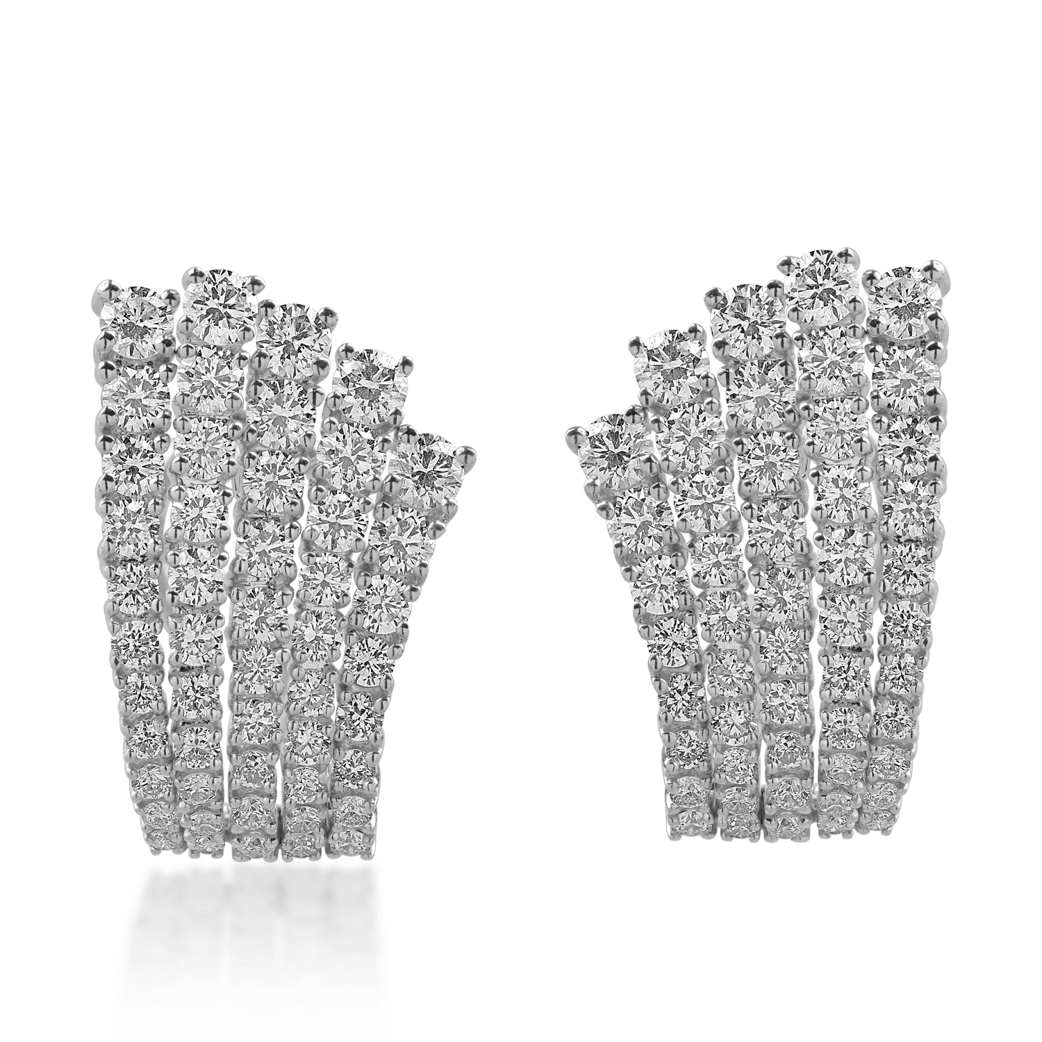 Cercei aur alb cu diamante de 2.7ct Cercei aur alb cu diamante de 2.7ct