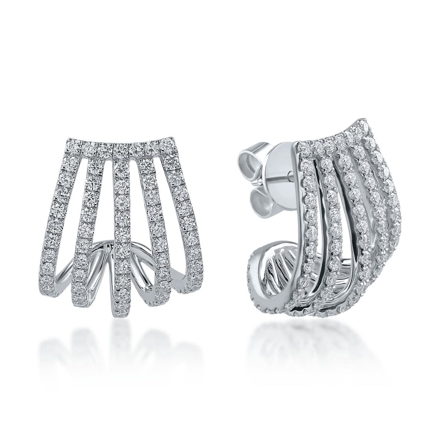 Cercei din aur alb cu diamante 2.71ct Cercei din aur alb cu diamante 2.71ct