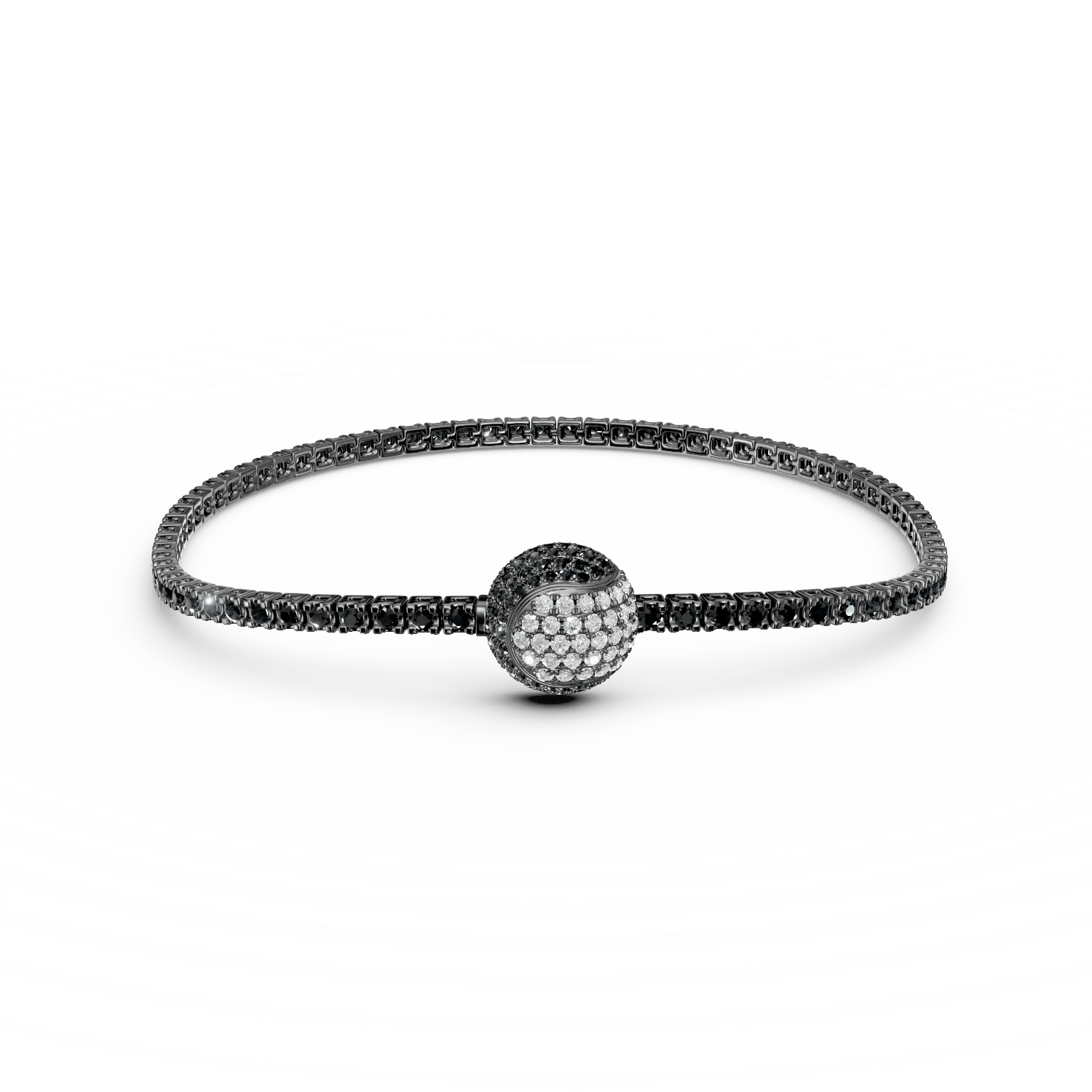 Brățară tenis victory cu diamante negre și incolore de 2.02ct Brățară tenis victory cu diamante negre și incolore de 2.02ct